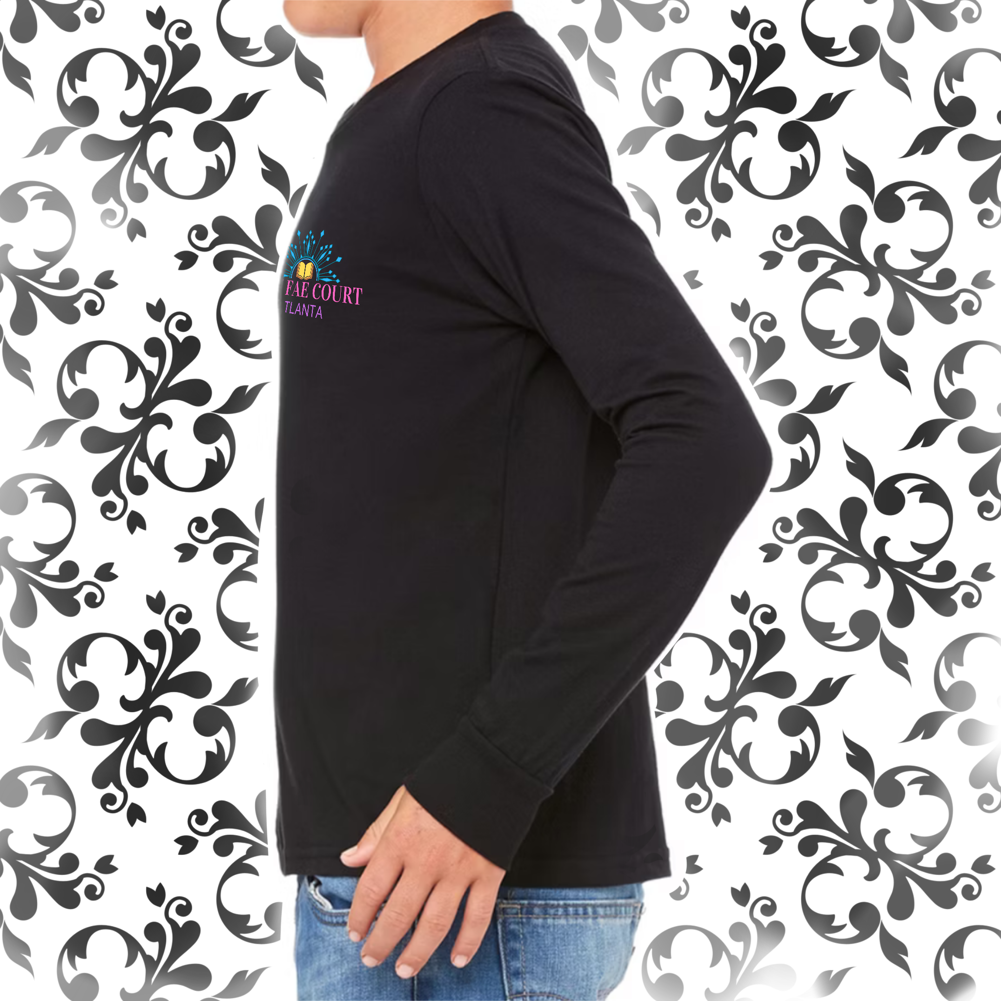 Crown & Sword, Glitter & Glow: Youth Long Sleeve TShirt (Bella+Canvas)