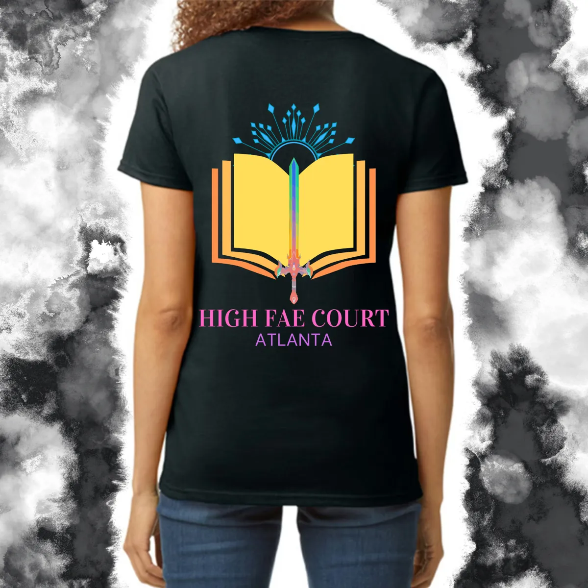 Crown & Sword: Women VNeck TShirt (Gildan)