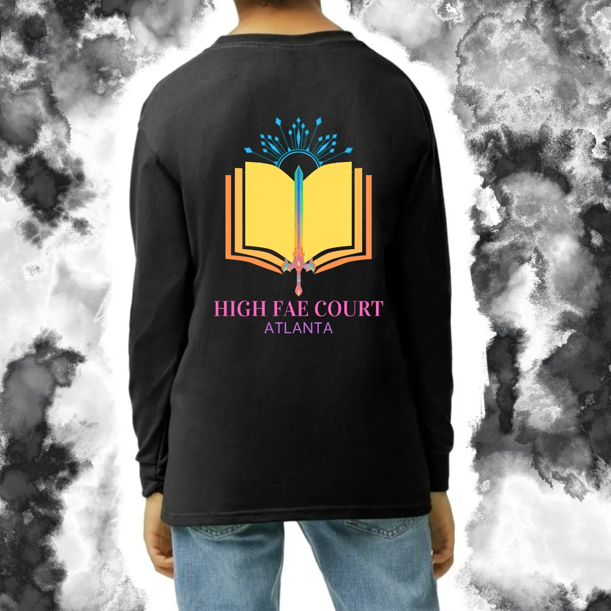 Crown & Sword: Youth Long Sleeve TShirt (Gildan)