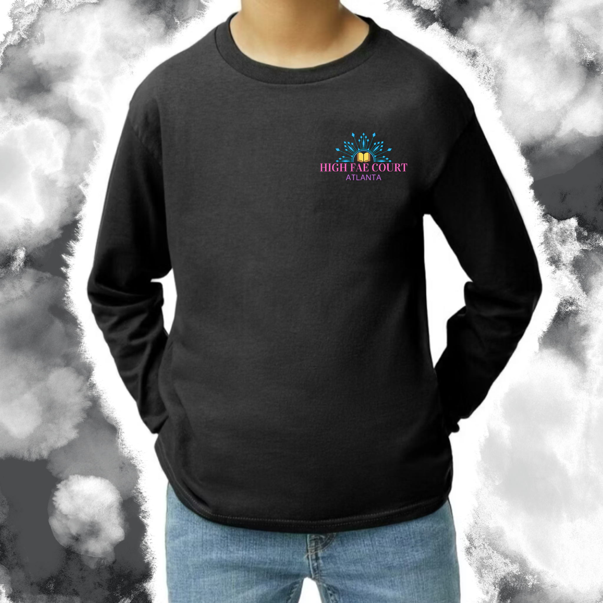 Crown & Sword: Youth Long Sleeve TShirt (Gildan)