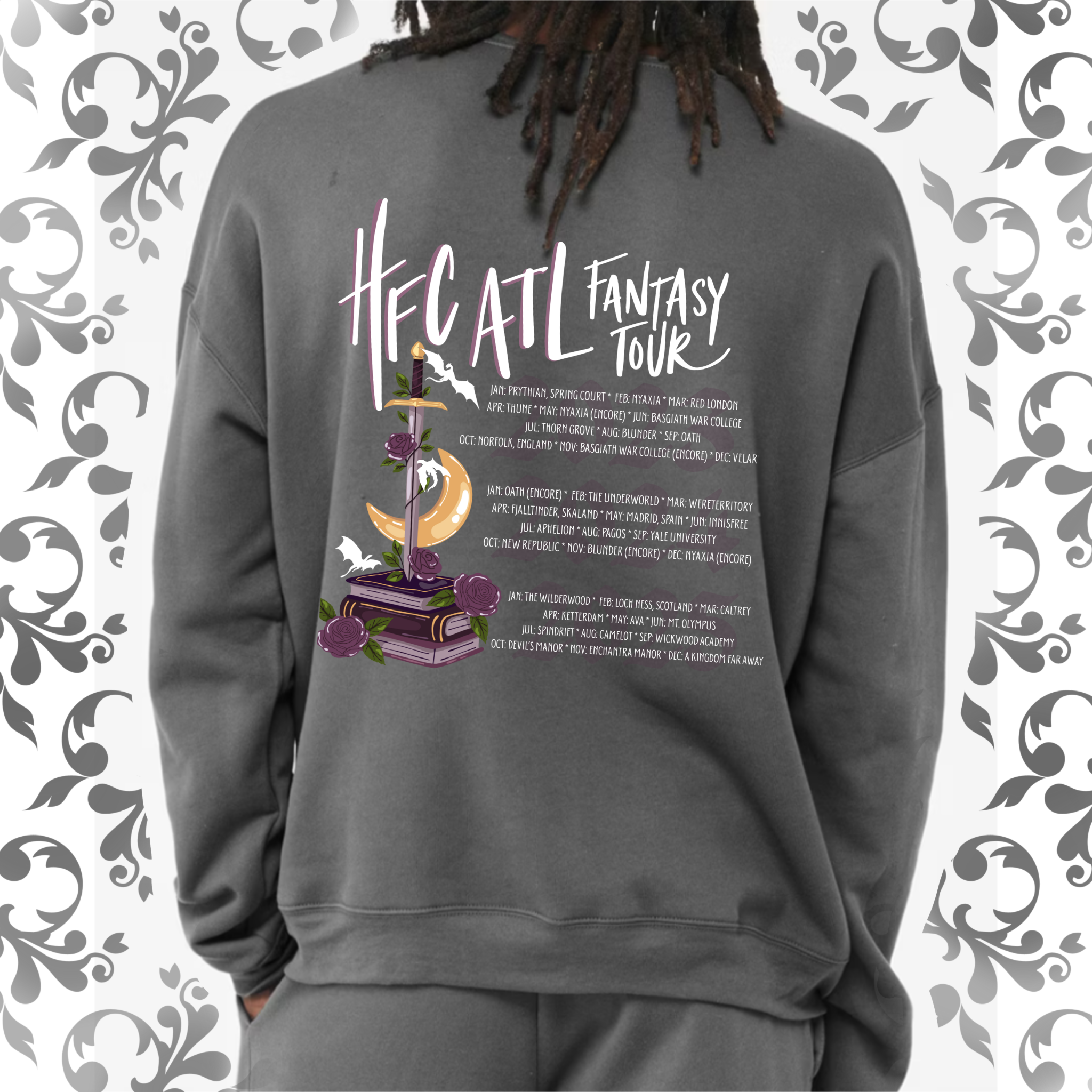 Fantasy Tour v2: Adult Crewneck (Bella+Canvas)