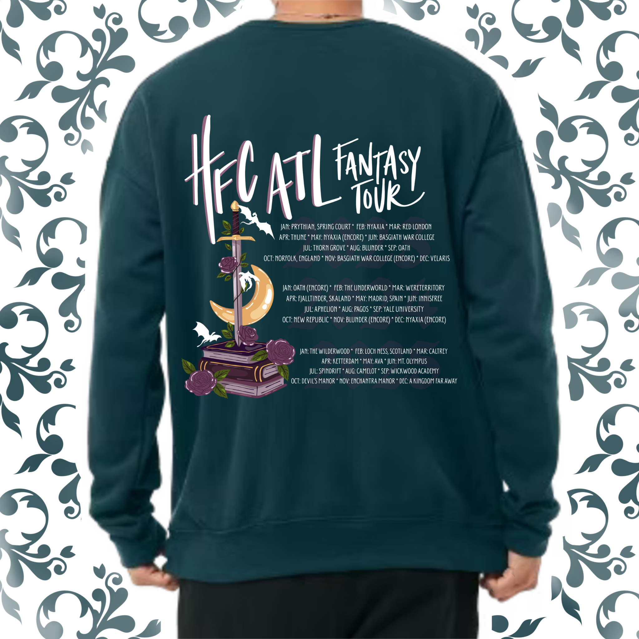Fantasy Tour v2: Adult Crewneck (Bella+Canvas)
