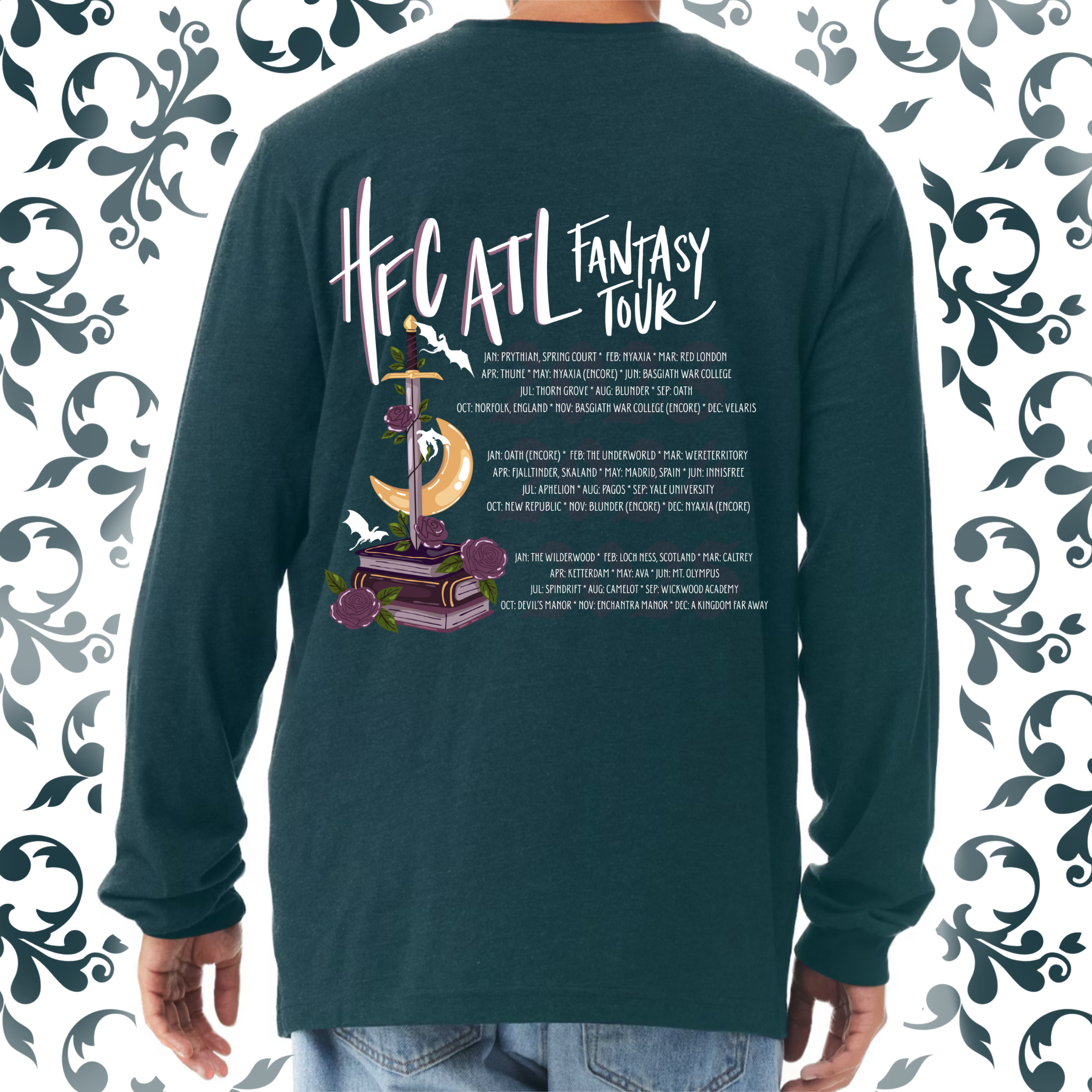 Fantasy Tour v2: Adult Long Sleeve TShirt (Bella+Canvas)