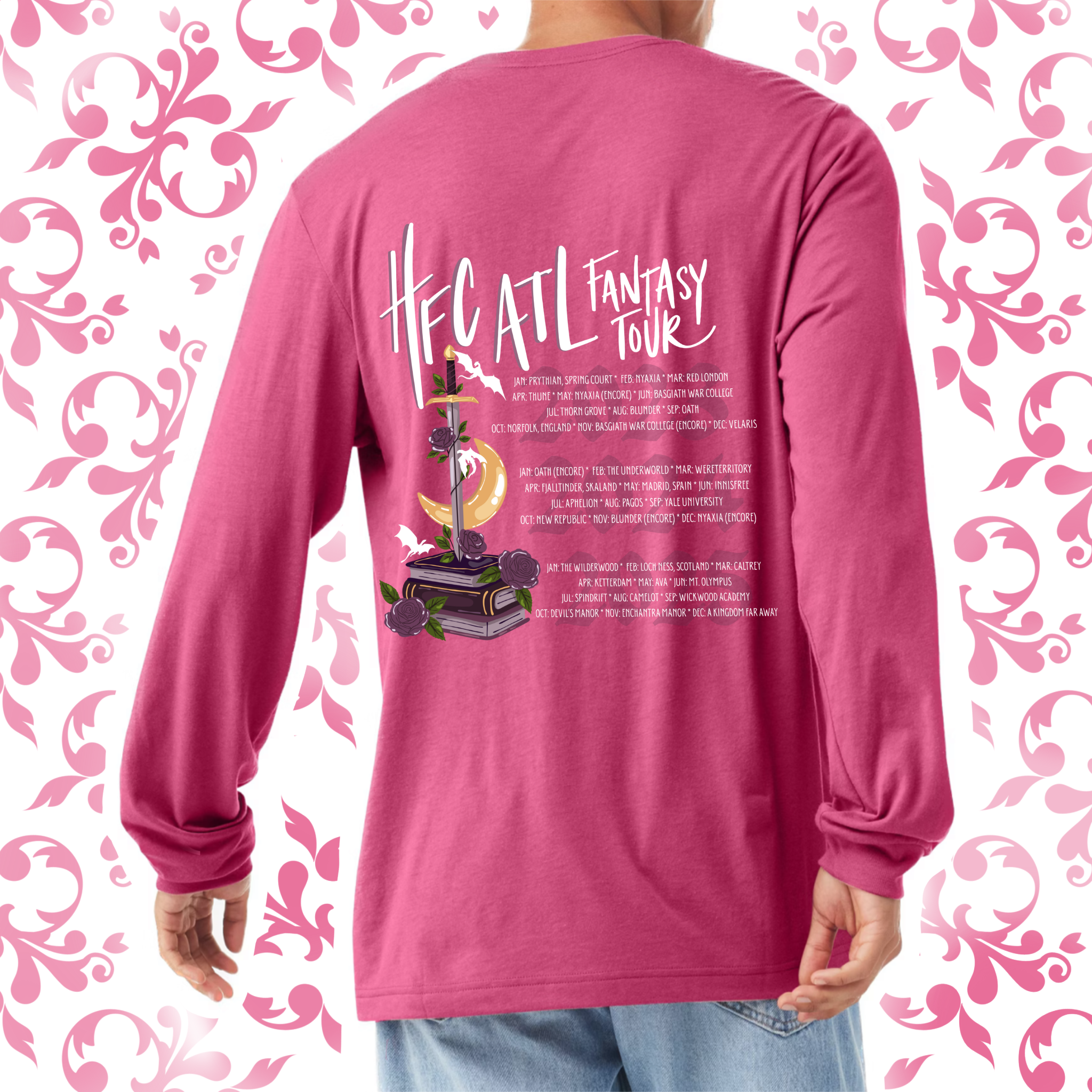 Fantasy Tour v2: Adult Long Sleeve TShirt (Bella+Canvas)