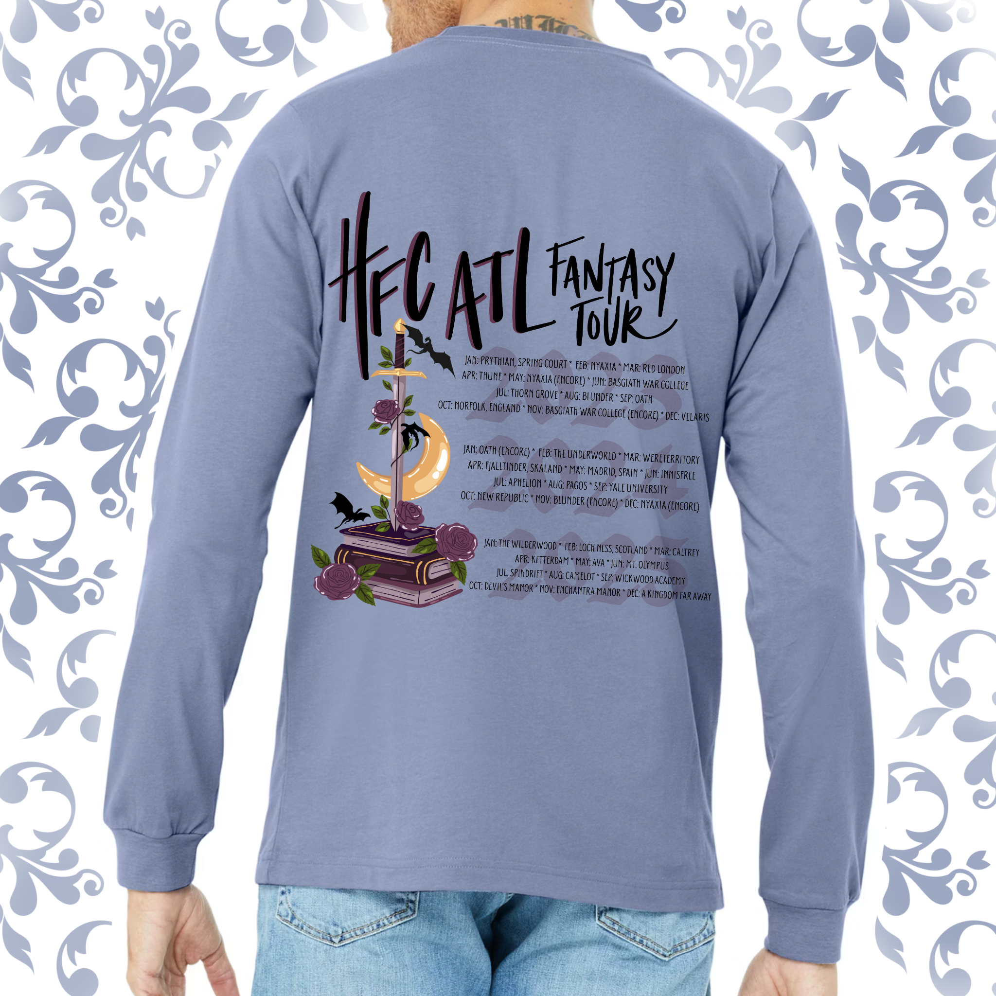 Fantasy Tour v2: Adult Long Sleeve TShirt (Bella+Canvas)