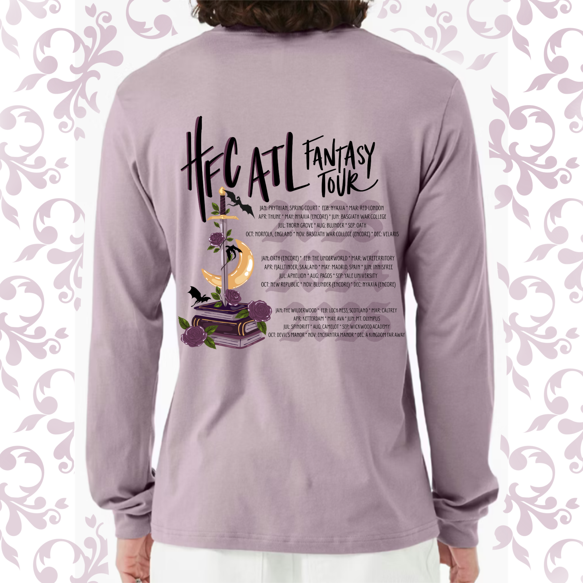 Fantasy Tour v2: Adult Long Sleeve TShirt (Bella+Canvas)