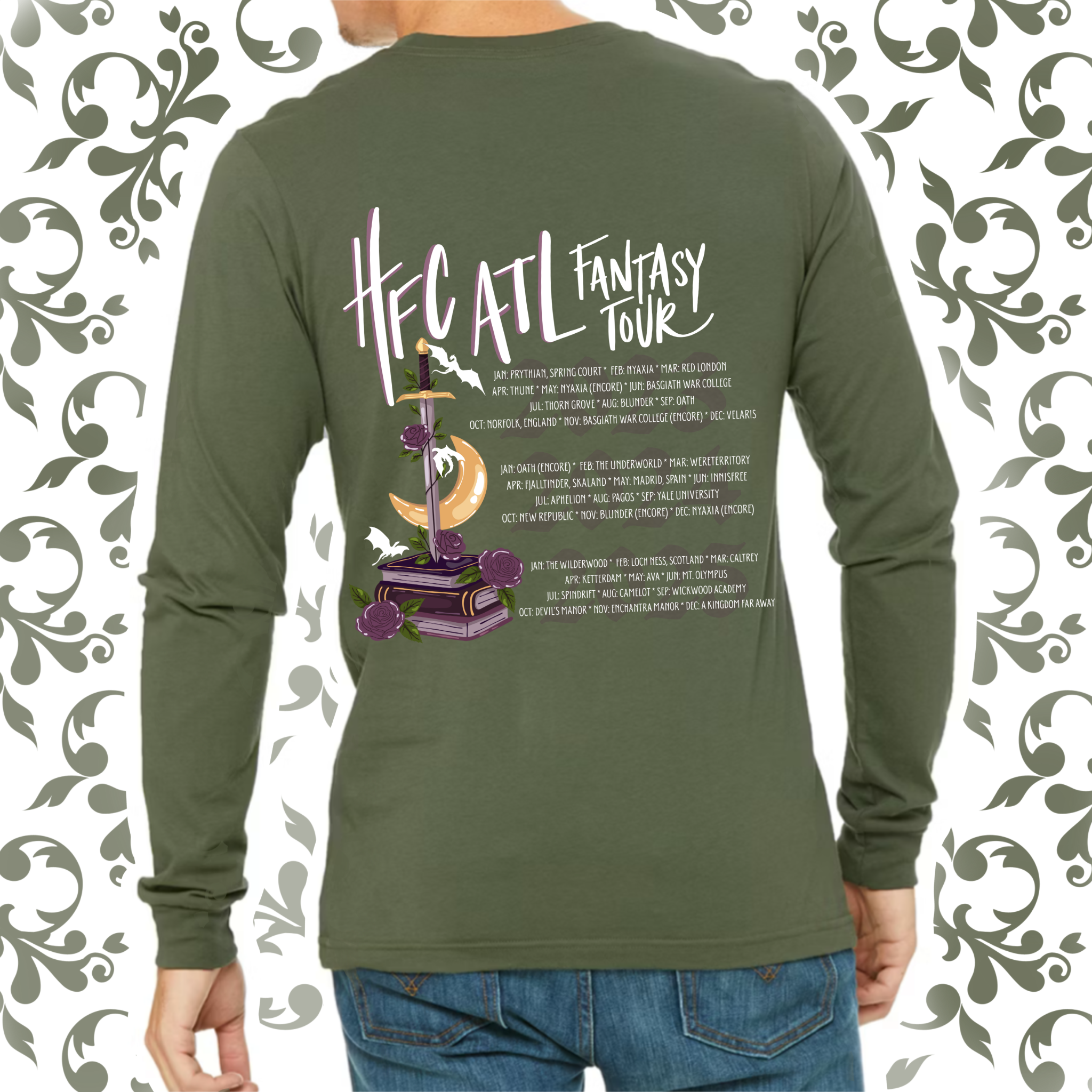 Fantasy Tour v2: Adult Long Sleeve TShirt (Bella+Canvas)