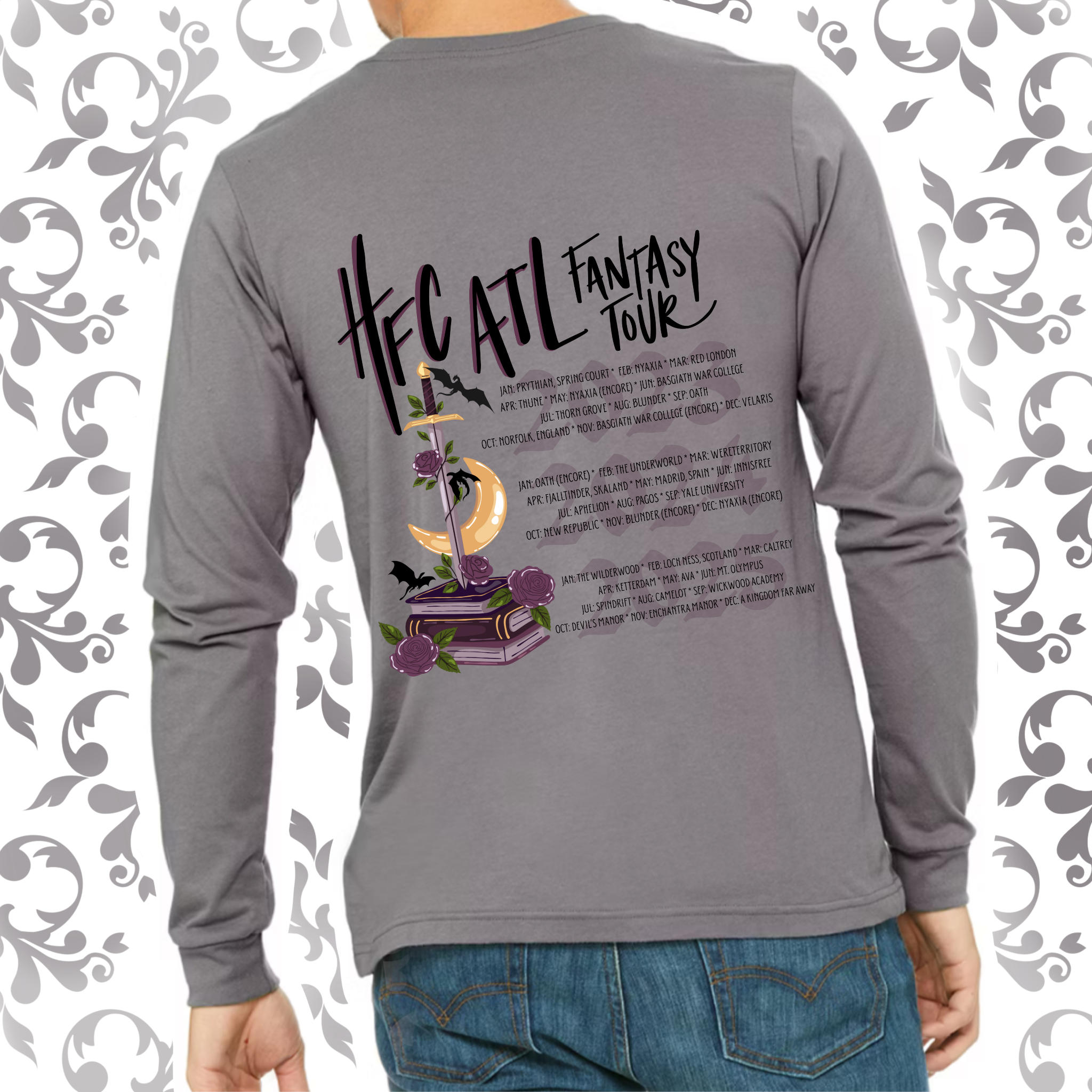 Fantasy Tour v2: Adult Long Sleeve TShirt (Bella+Canvas)