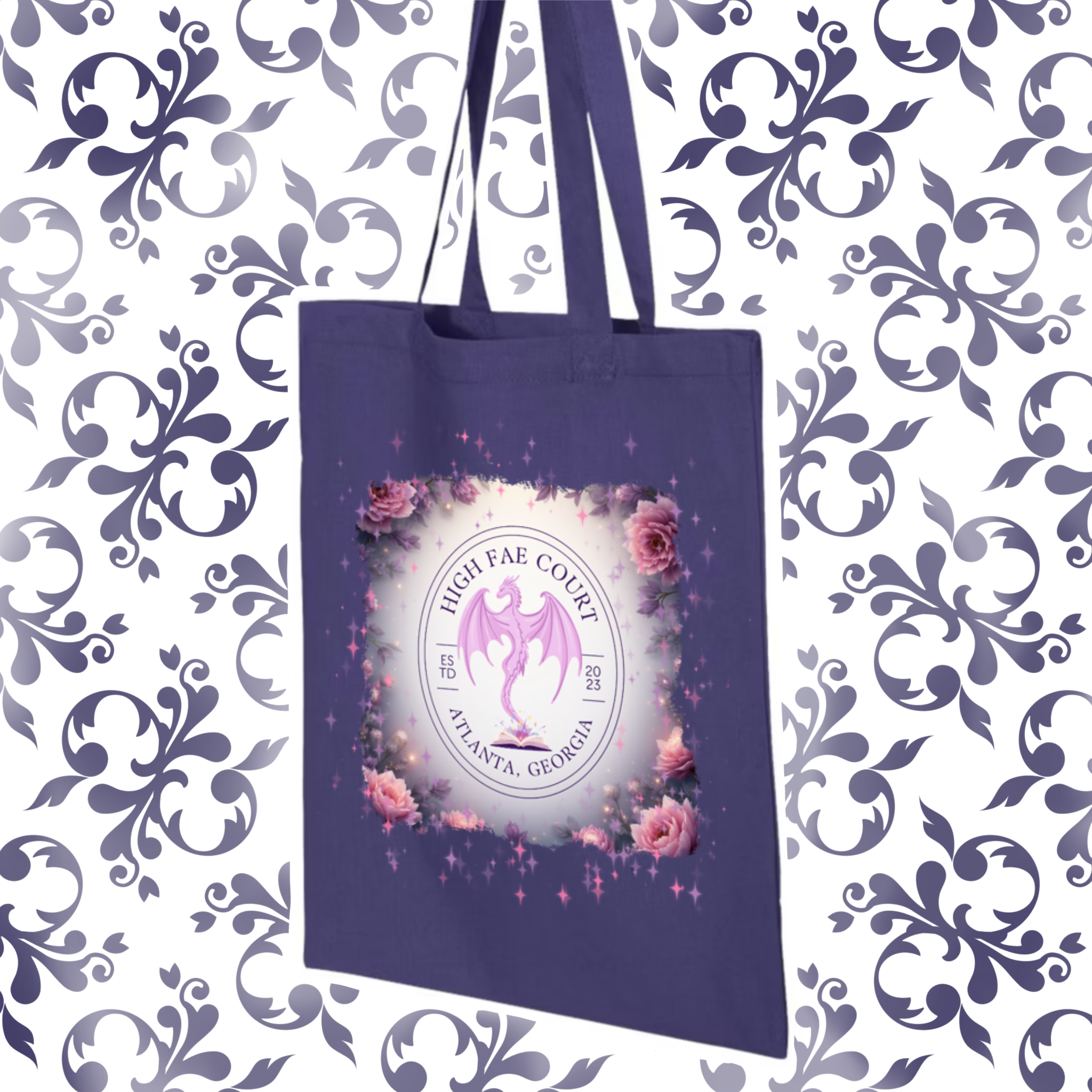 Floral Pressed Penny: Canvas Tote