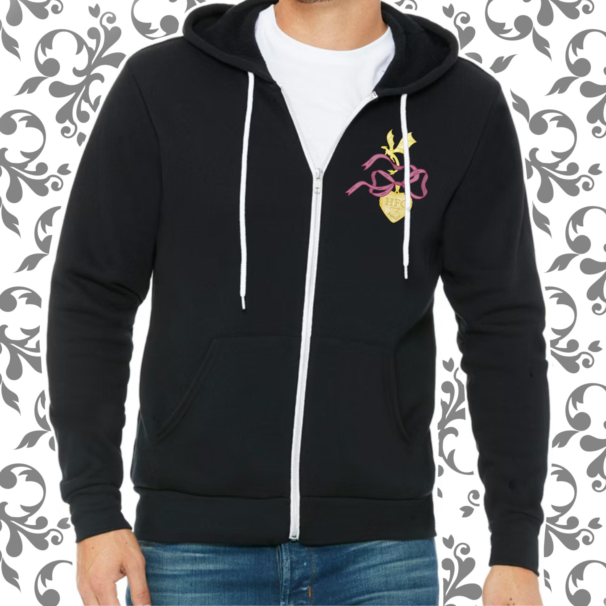 HFC Locket: Zip Up Hoodie (Bella+Canvas)