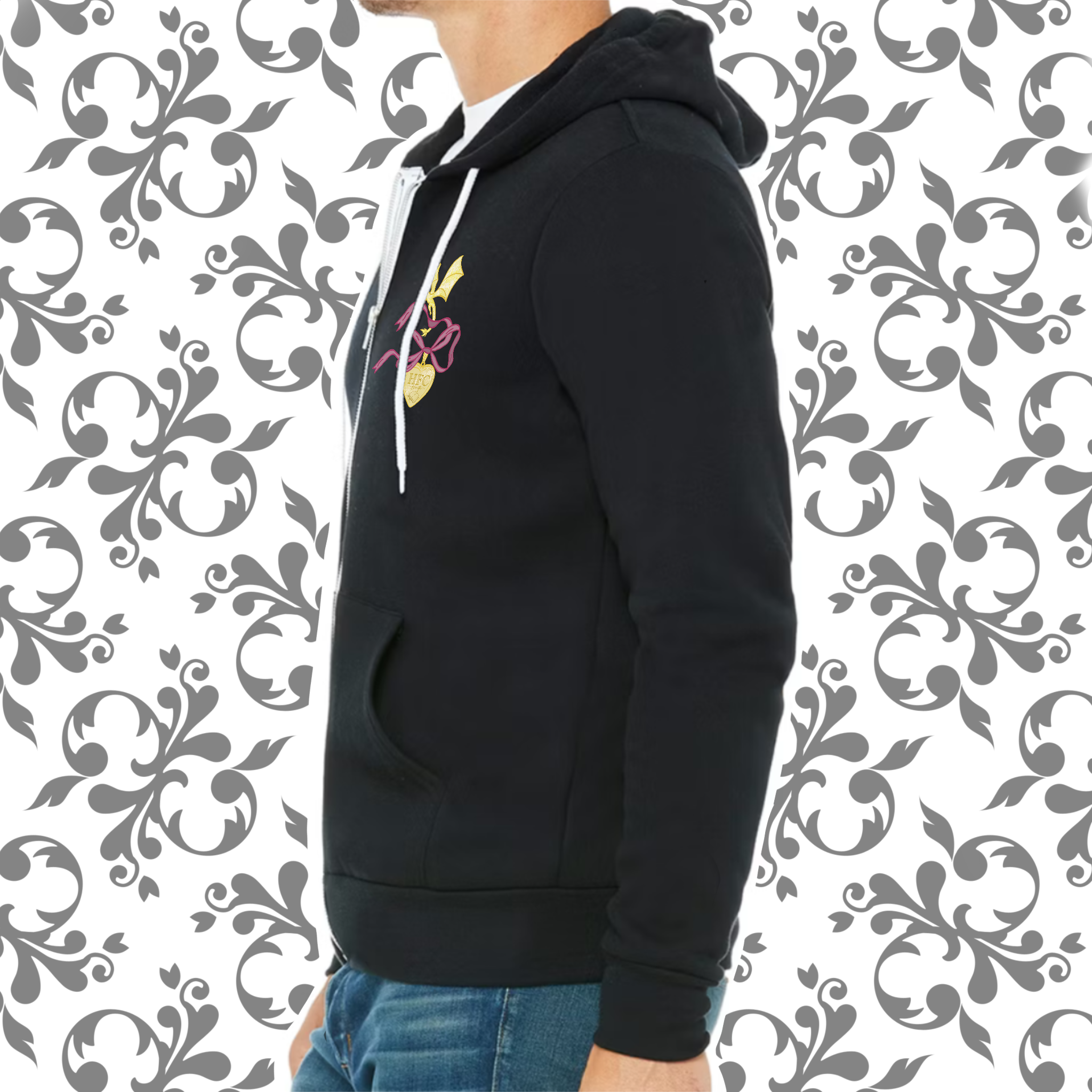 HFC Locket: Zip Up Hoodie (Bella+Canvas)