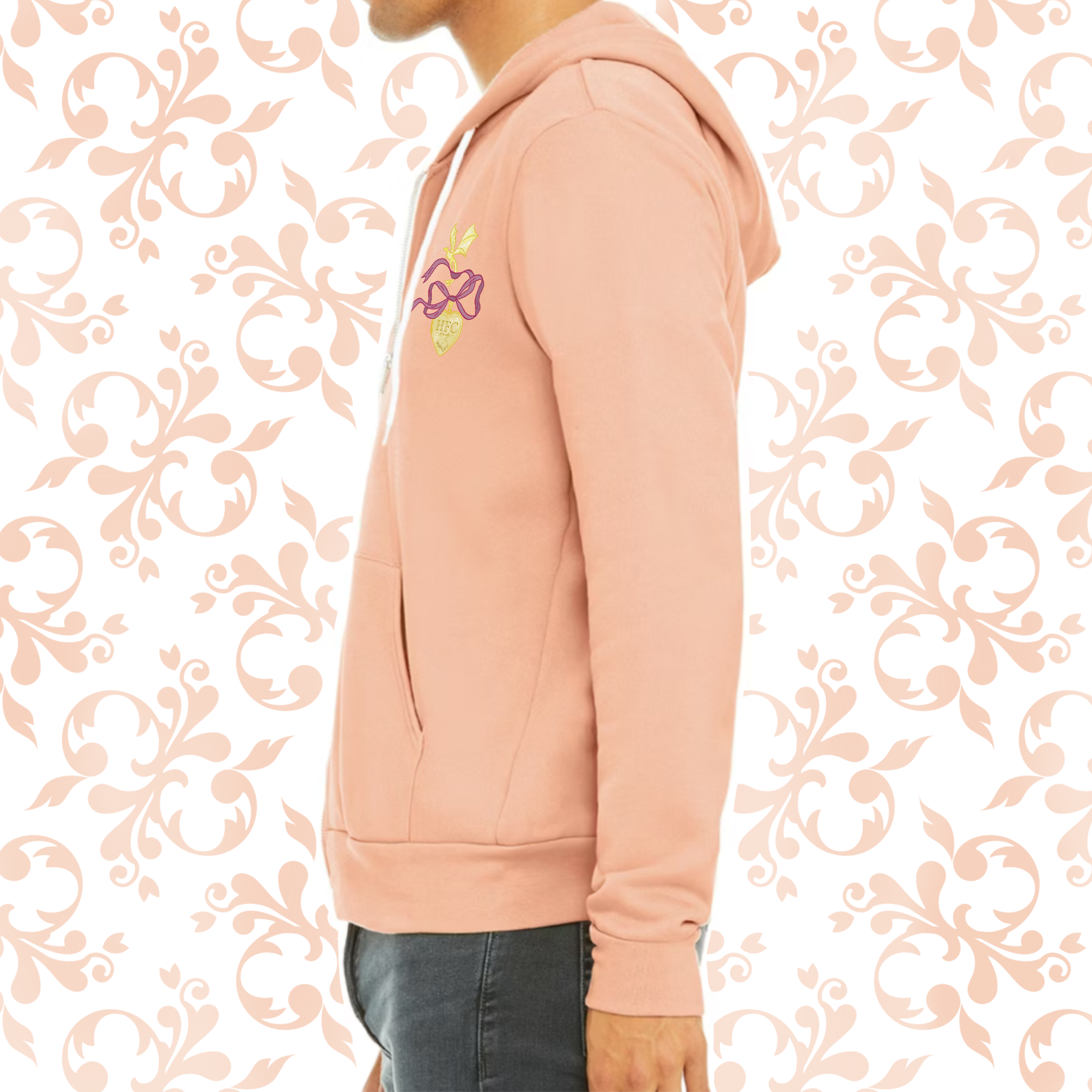 HFC Locket: Zip Up Hoodie (Bella+Canvas)