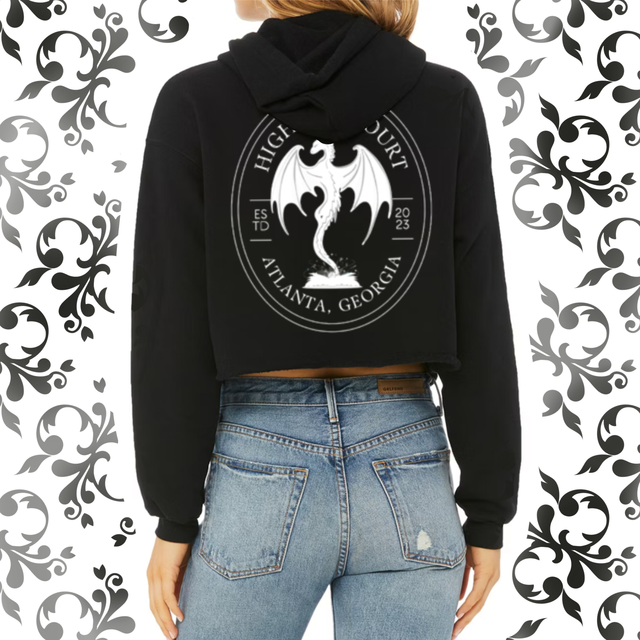 Pressed Penny: Adult Cropped Hoodie (Bella+Canvas)