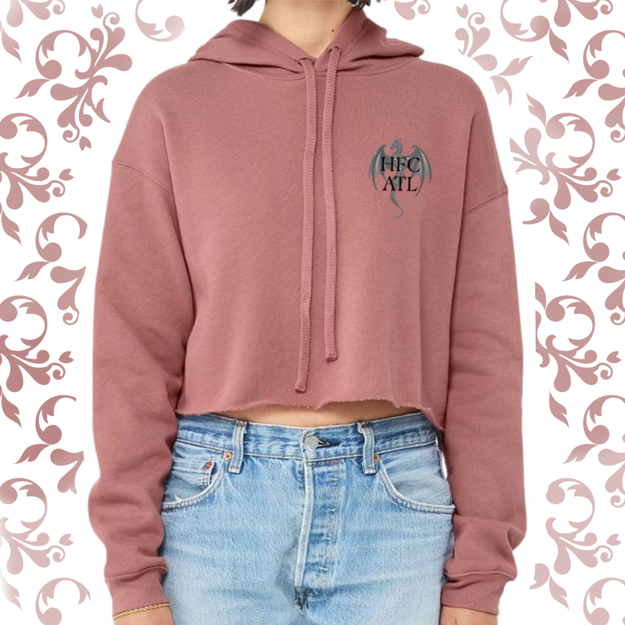 Pressed Penny: Adult Cropped Hoodie (Bella+Canvas)