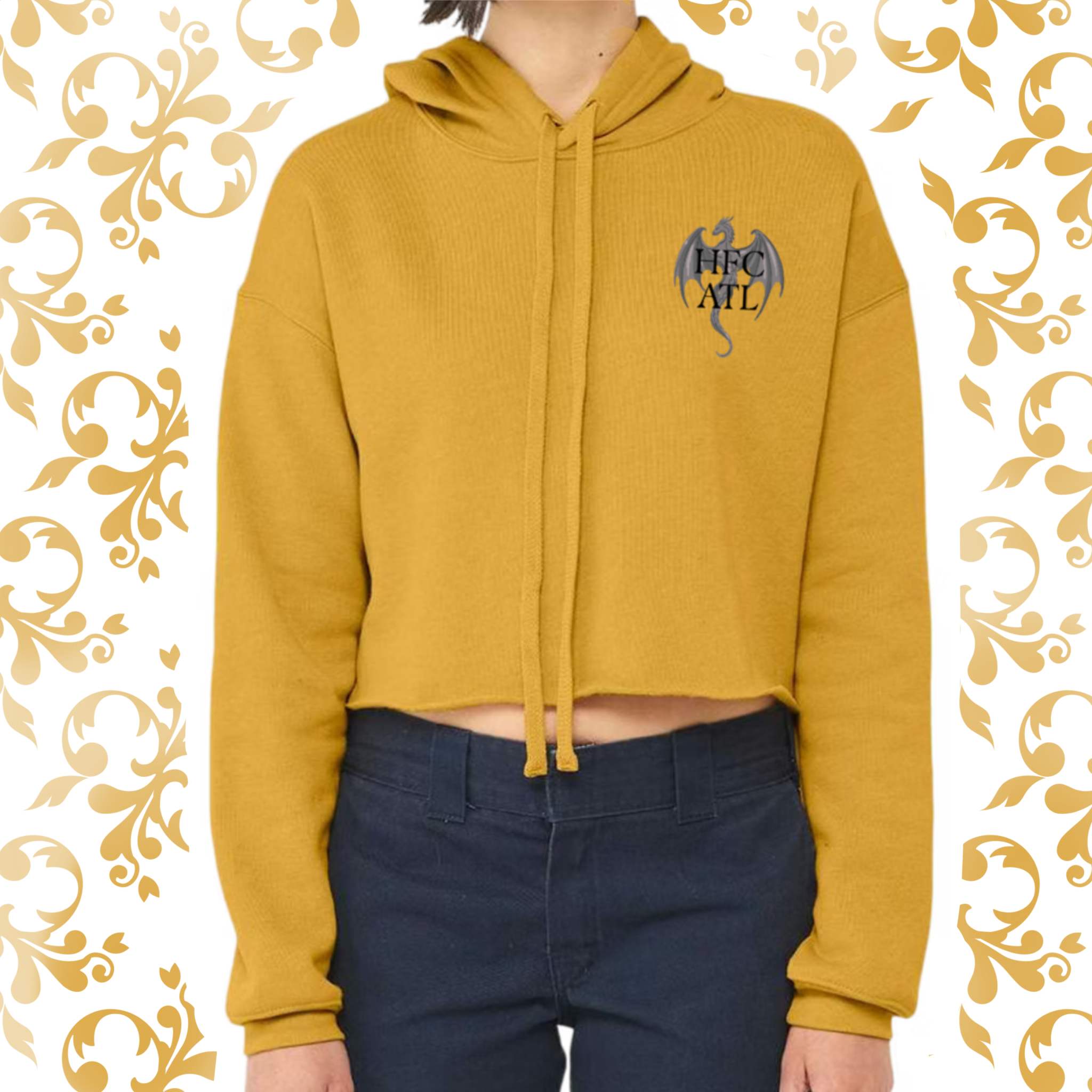Pressed Penny: Adult Cropped Hoodie (Bella+Canvas)