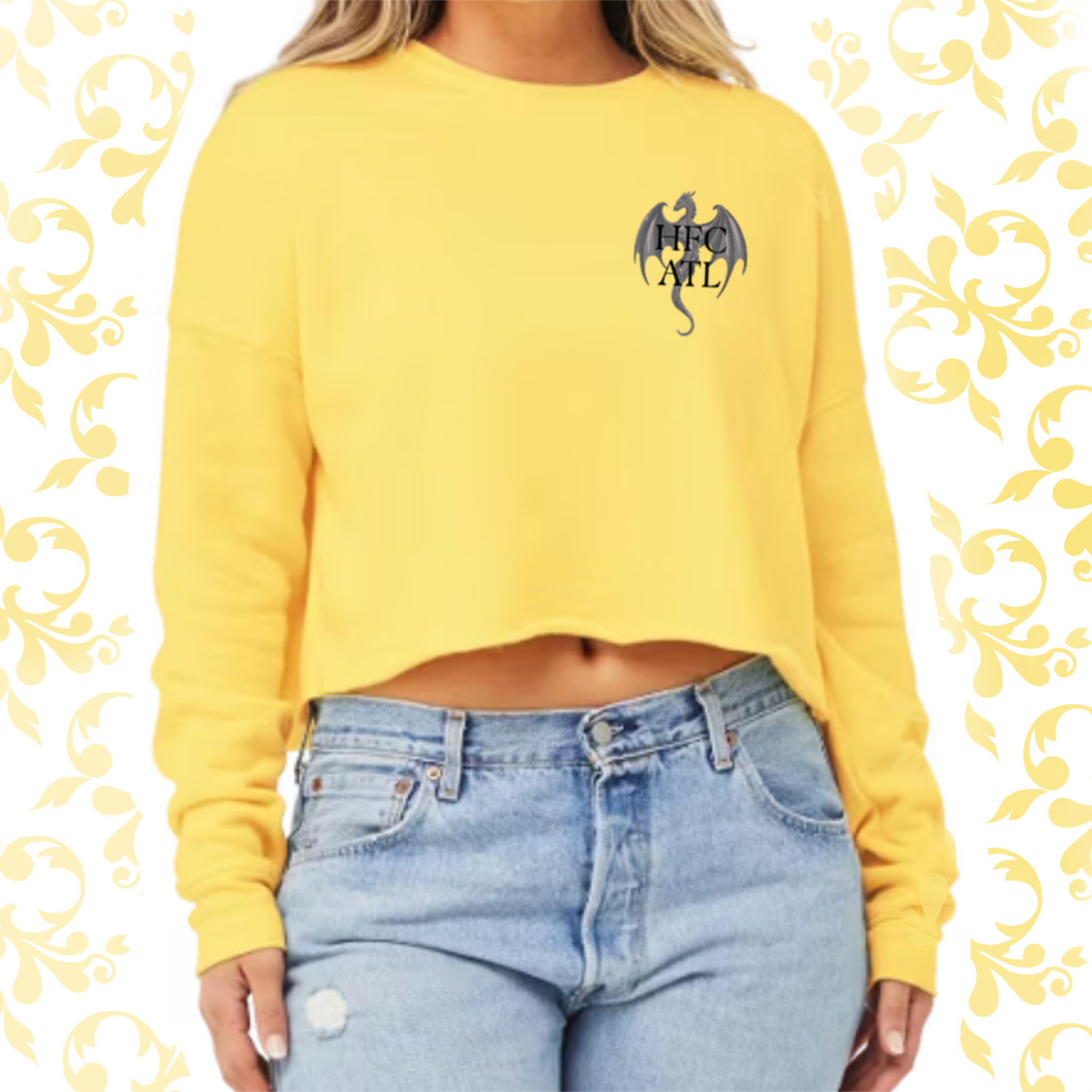 Pressed Penny: Adult Cropped Crewneck (Bella+Canvas)