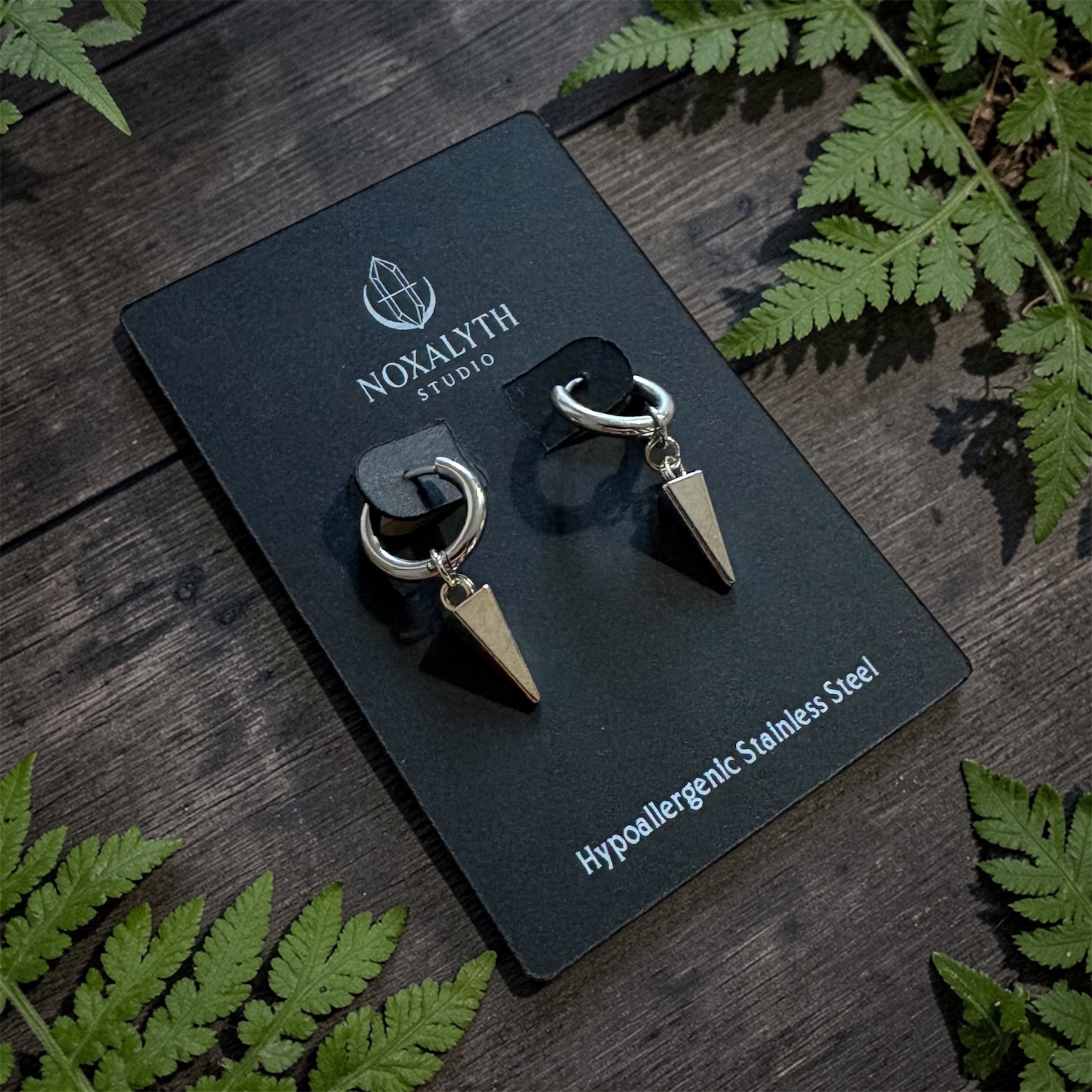 Hoop Earrings Silver Stainless Steel – Spikes
