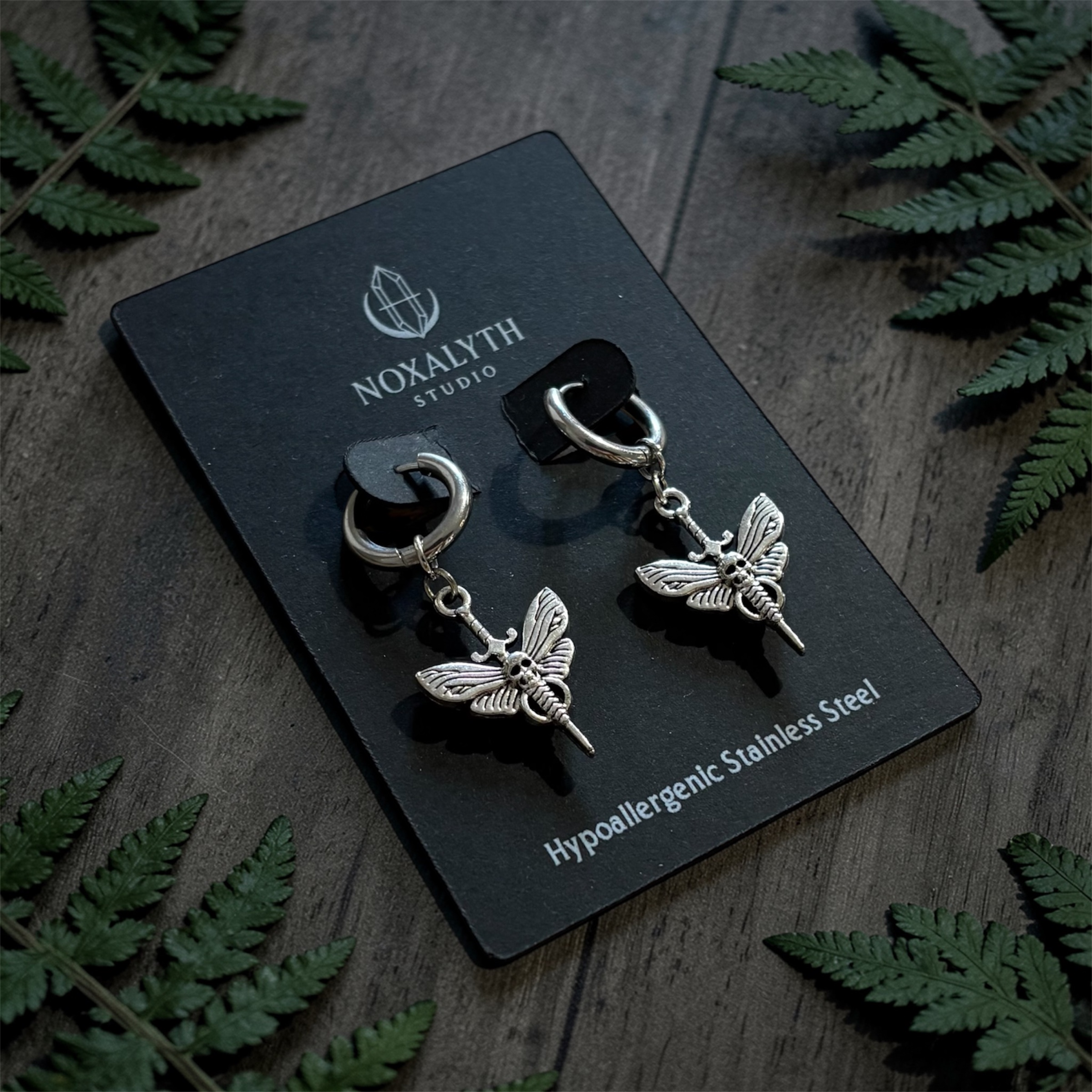 Hoop Earrings Silver Stainless Steel – Moth and daggar
