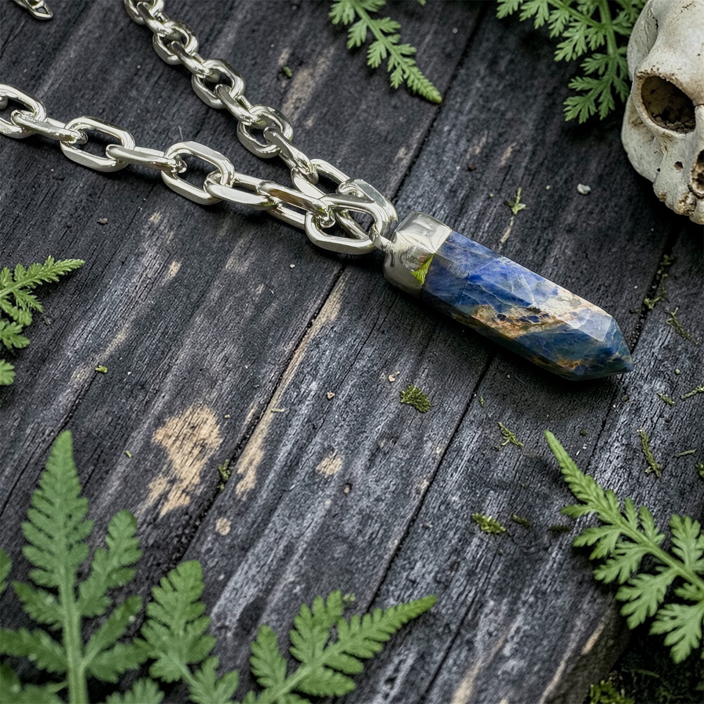 Soladite Chunky Crystal Pendant Necklace