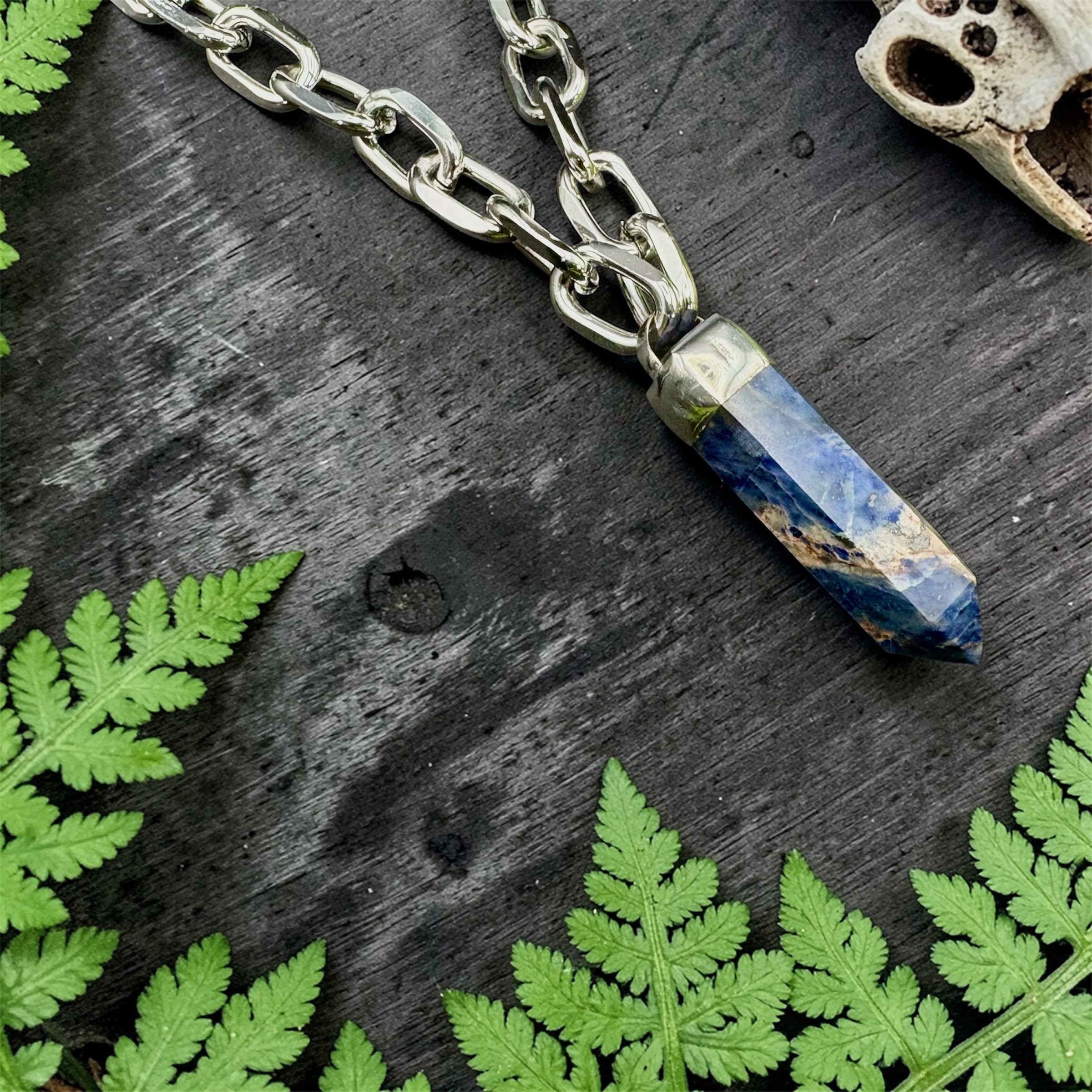 Soladite Chunky Crystal Pendant Necklace