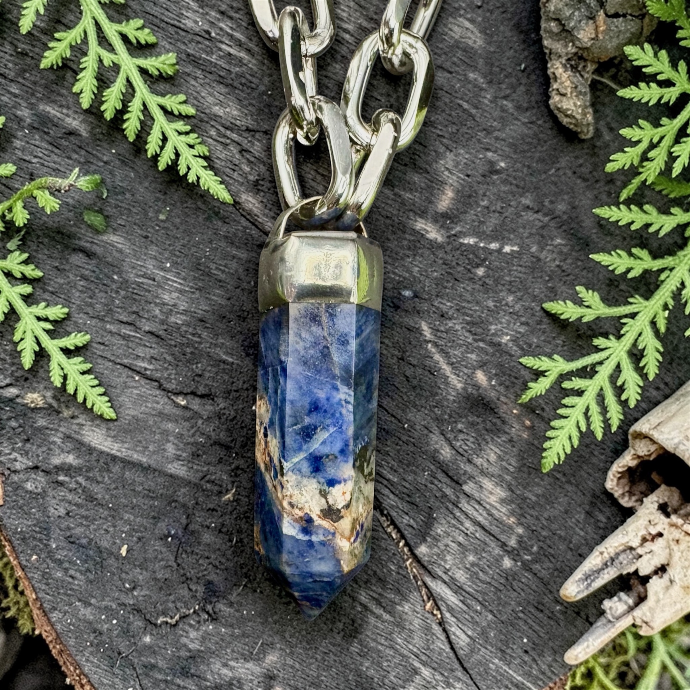 Soladite Chunky Crystal Pendant Necklace