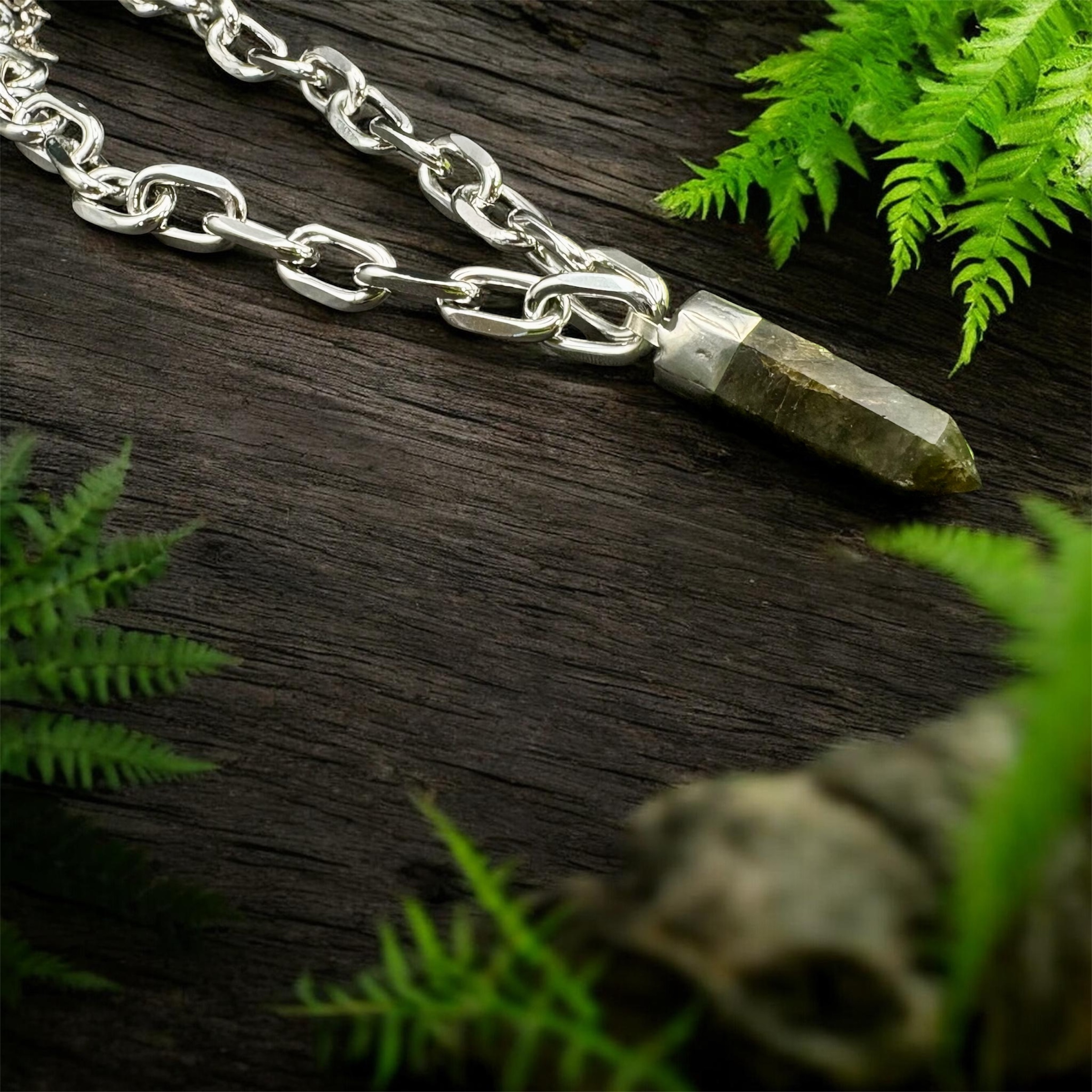 Laborodite Chunky Crystal Pendant Necklace