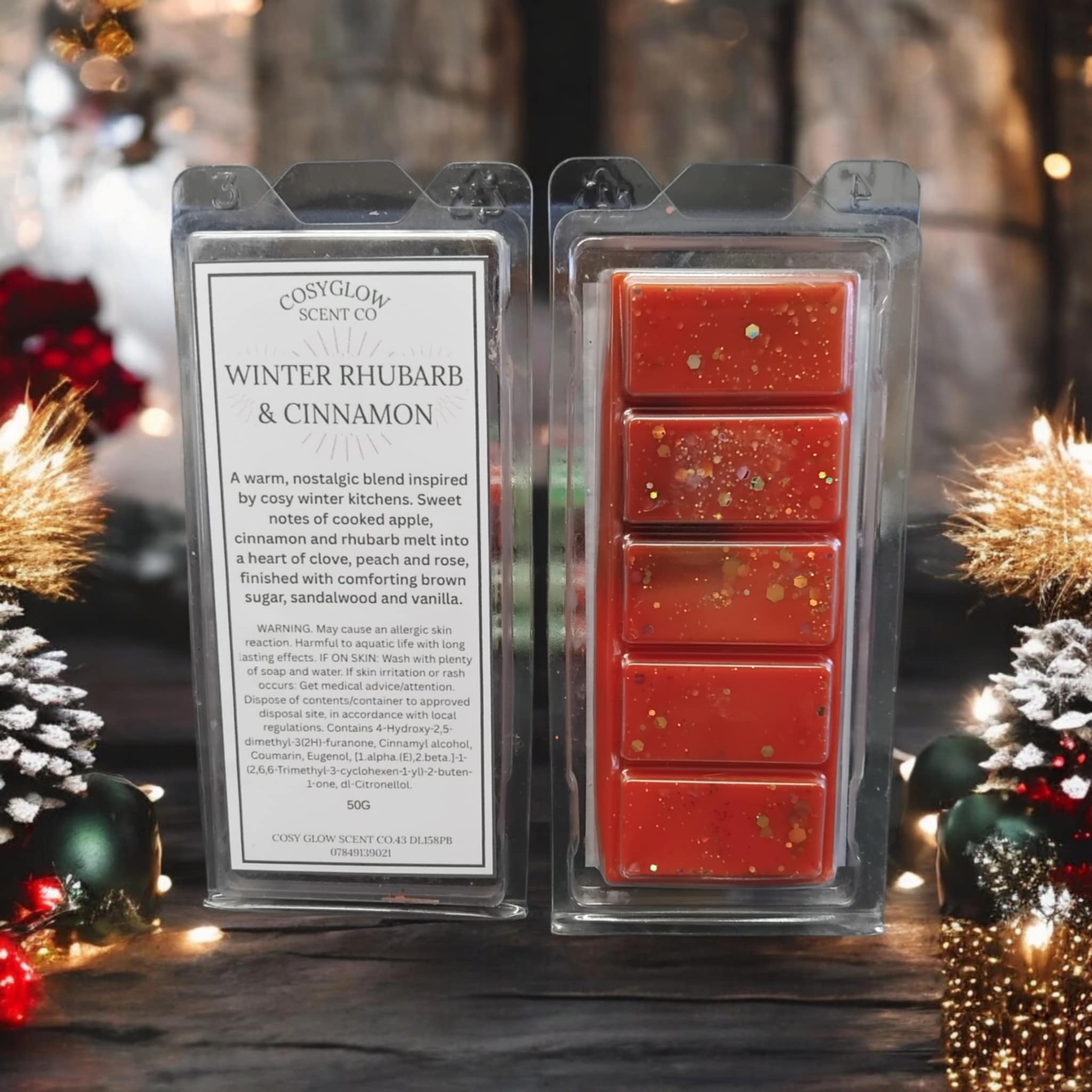 Winter Rhubarb & Cinnamon Wax Melt Bar