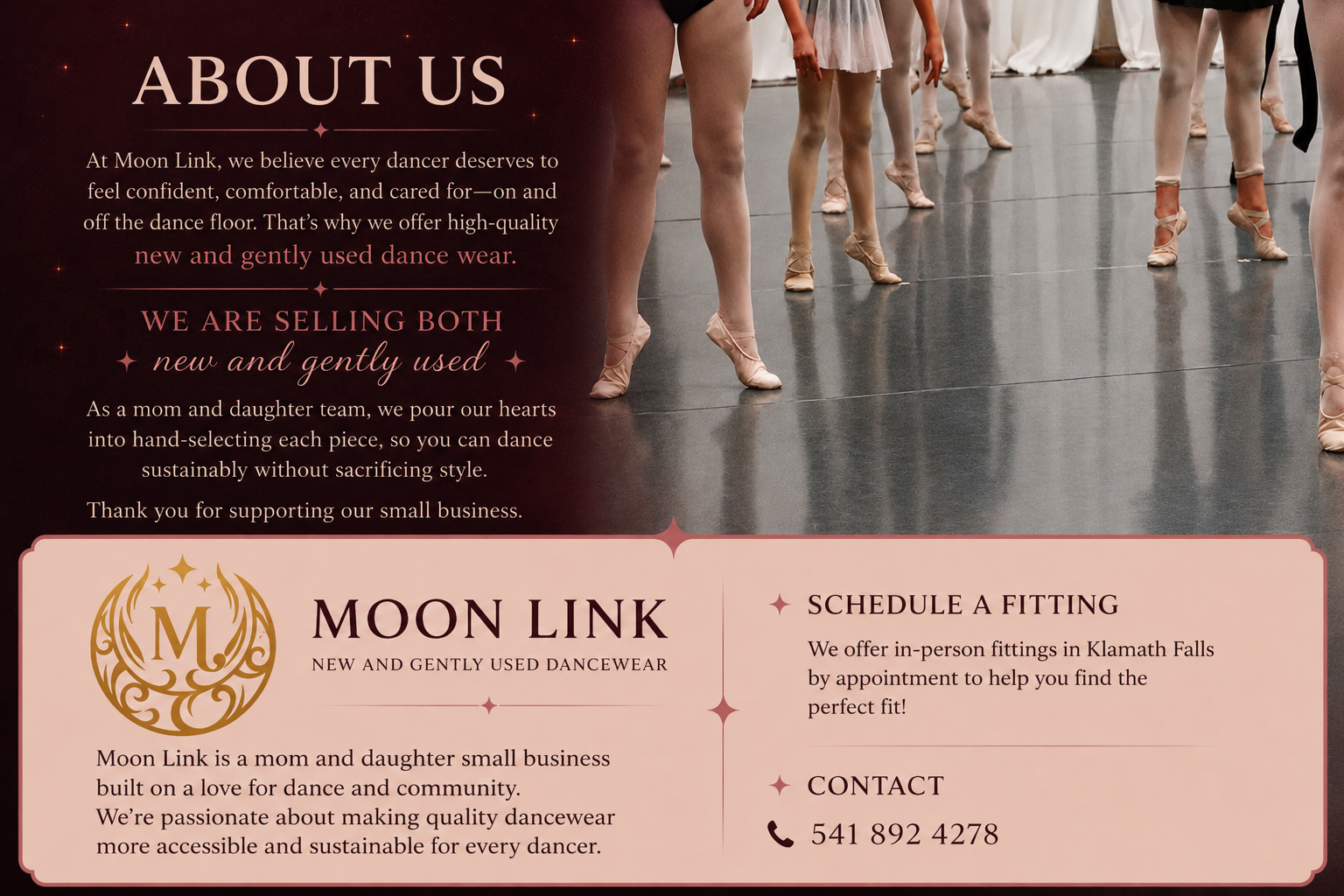 moon link for new and gently used dancewear