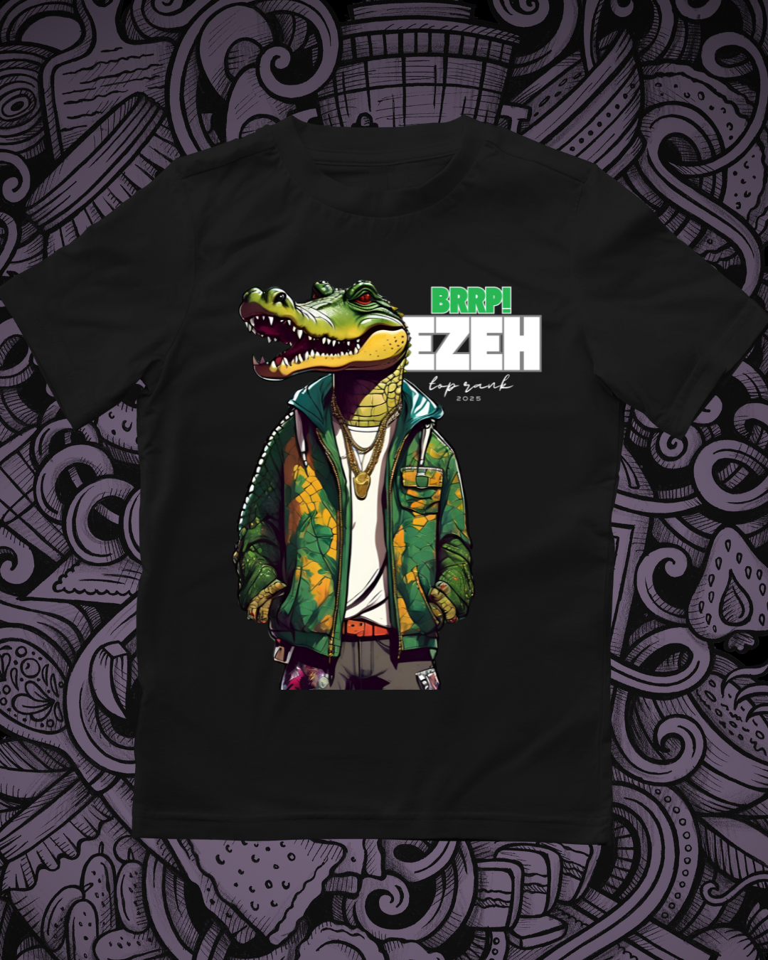 Skillibeng Inspired Crocodile Teeth Top DTF Printed T Shirt – Premium Graphic Tee UK