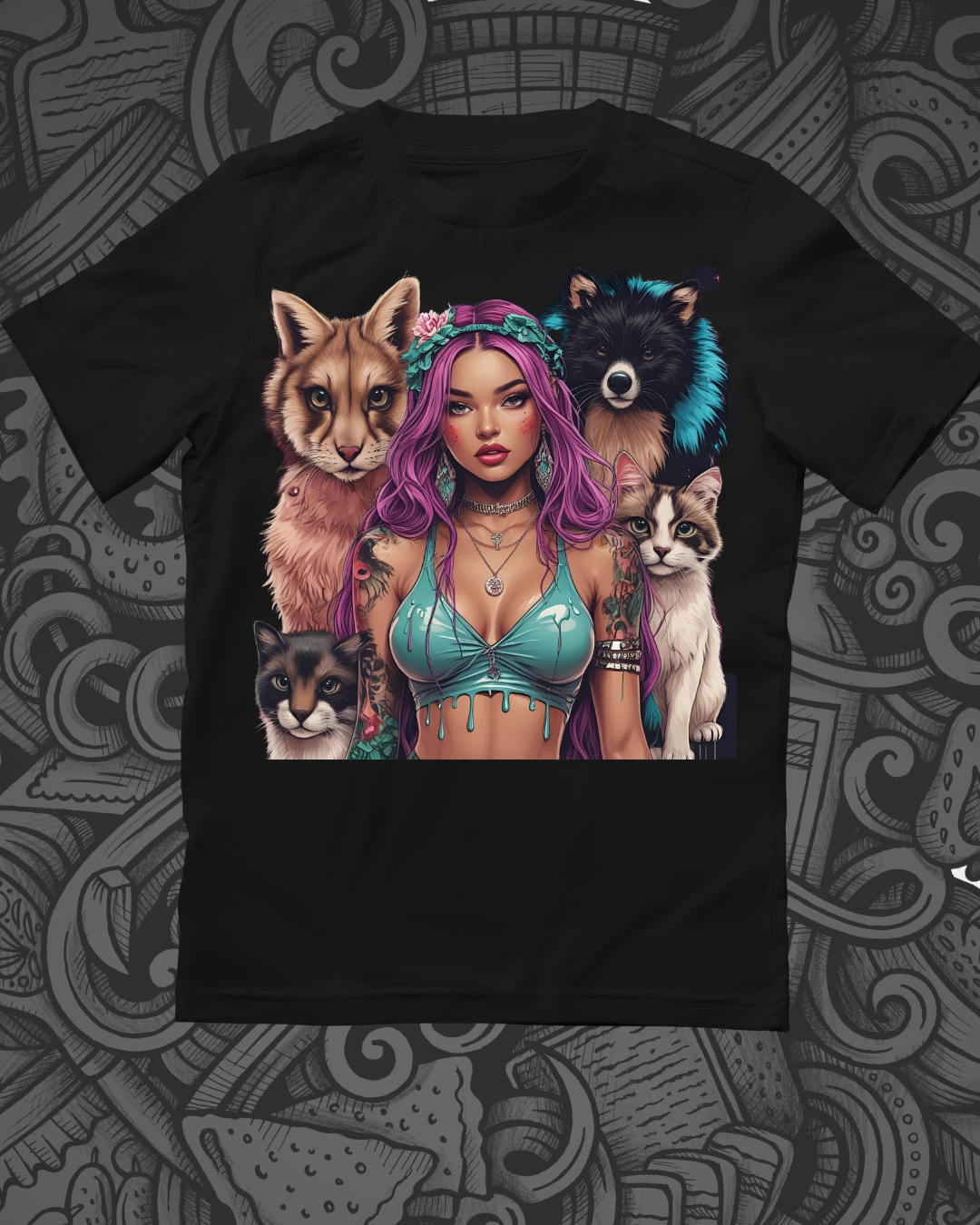 Animals Untamed DTF Printed T Shirt – Premium Graphic Tee UK