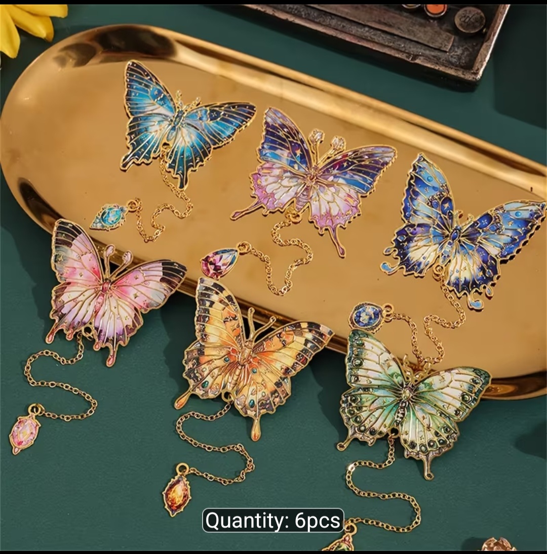 Float like a Butterfly metal bookmarks