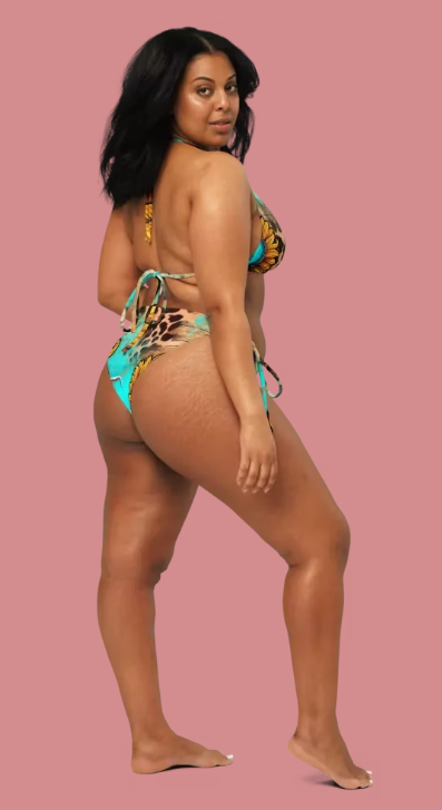 Blue Sunflower Bikini Suit