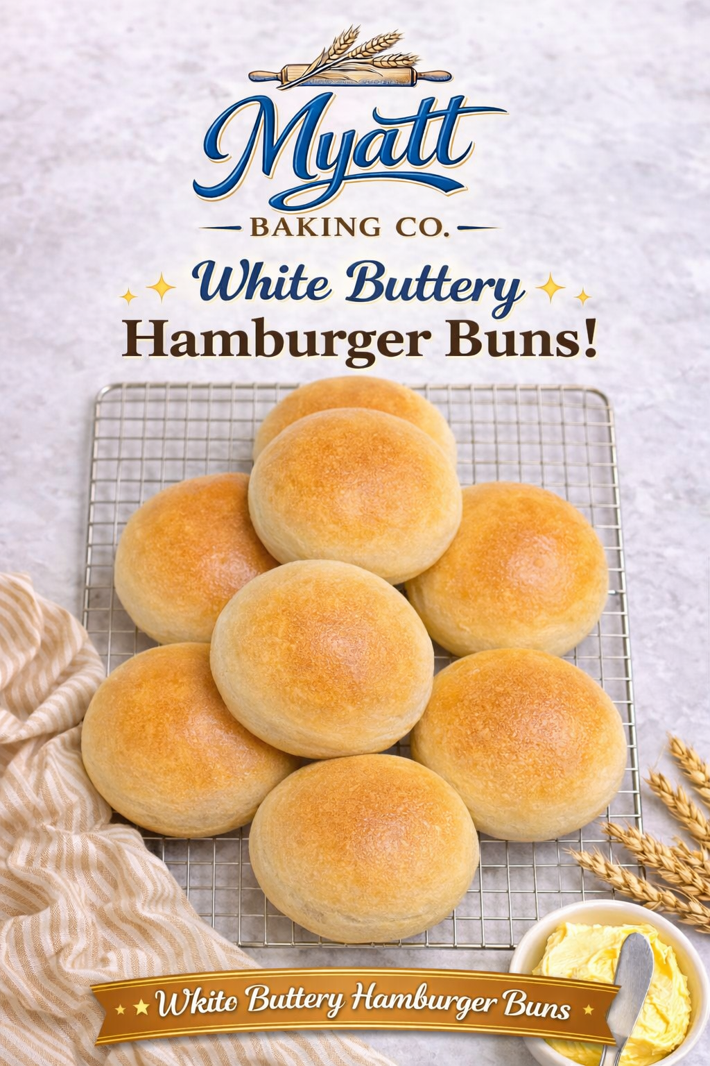 Hamburger Buns White Buttery