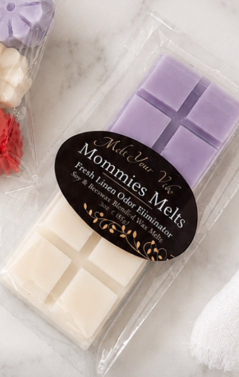 Mommies Melts, Fresh Linen Odor Eliminator Snap Bar