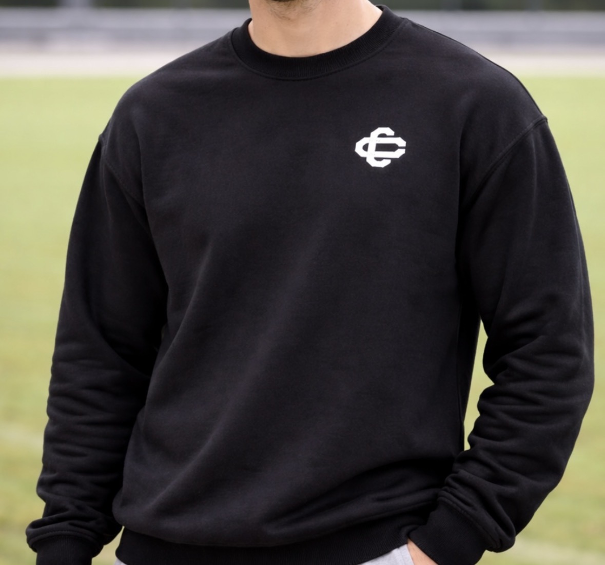 Cass City Redhawks Crewneck Sweatshirt | CC Logo Front & Red Hawks Back | School Spirit Apparel
