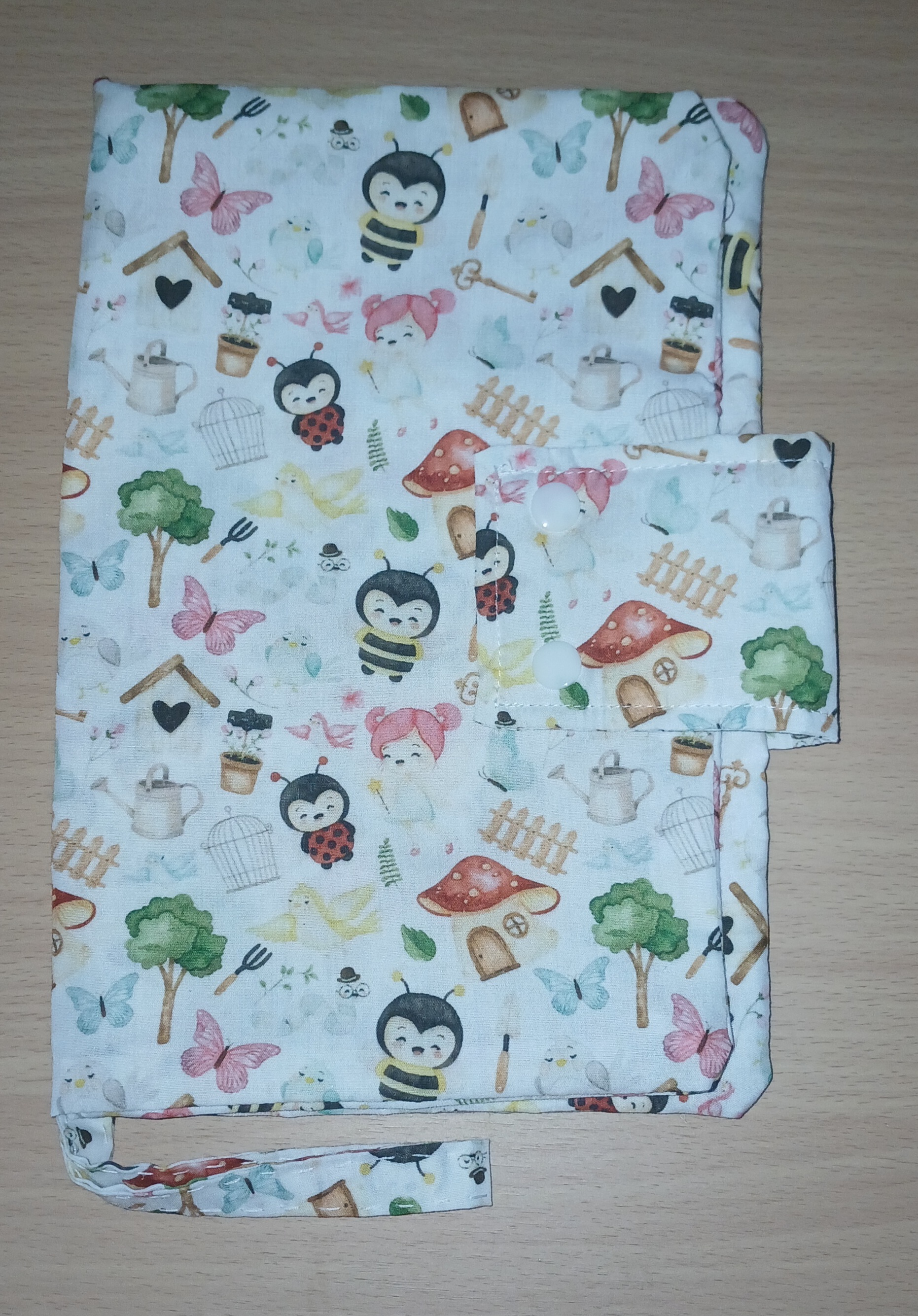 White Animal Forest Nappy & Wipes Case