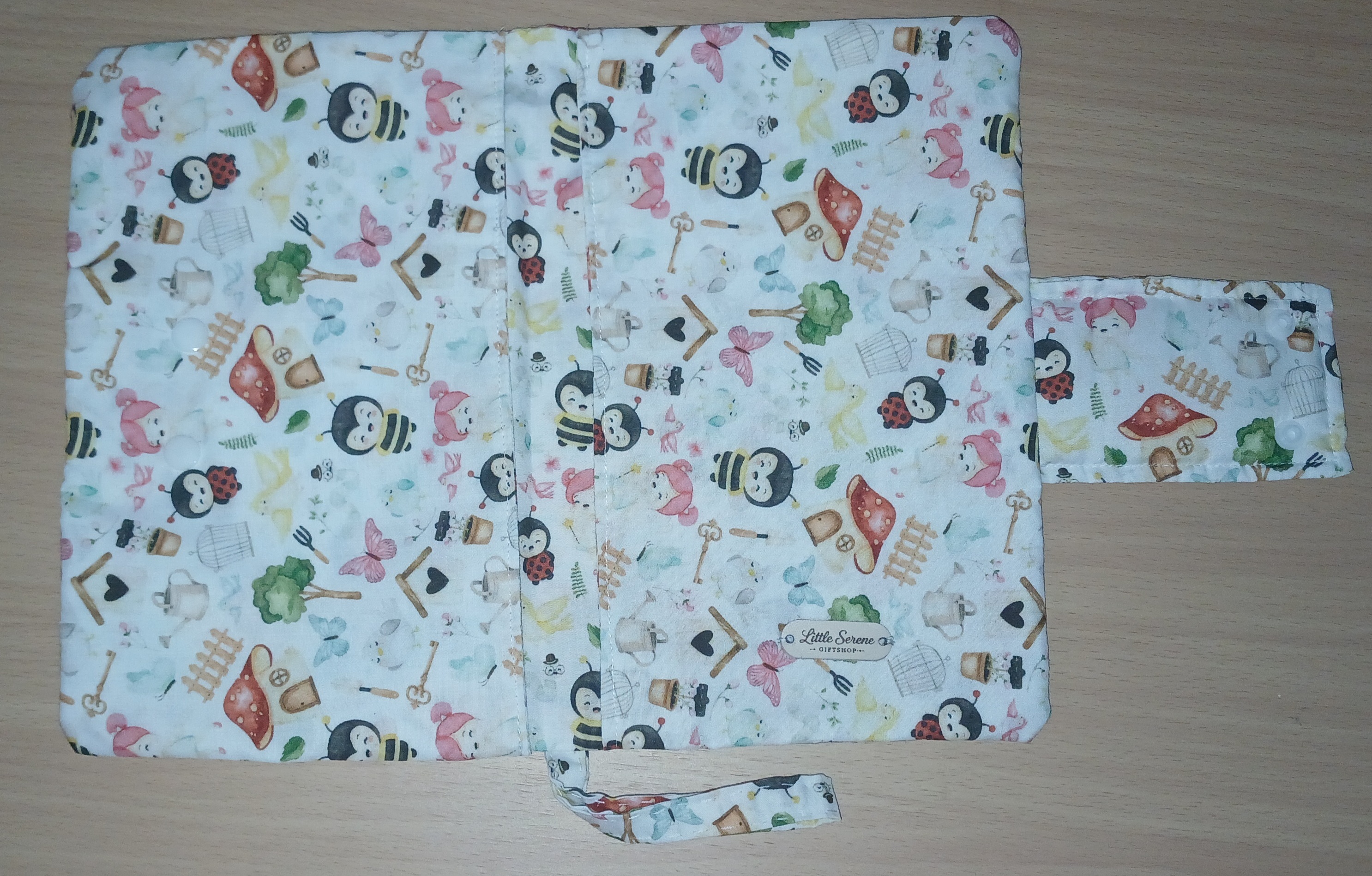 White Animal Forest Nappy & Wipes Case