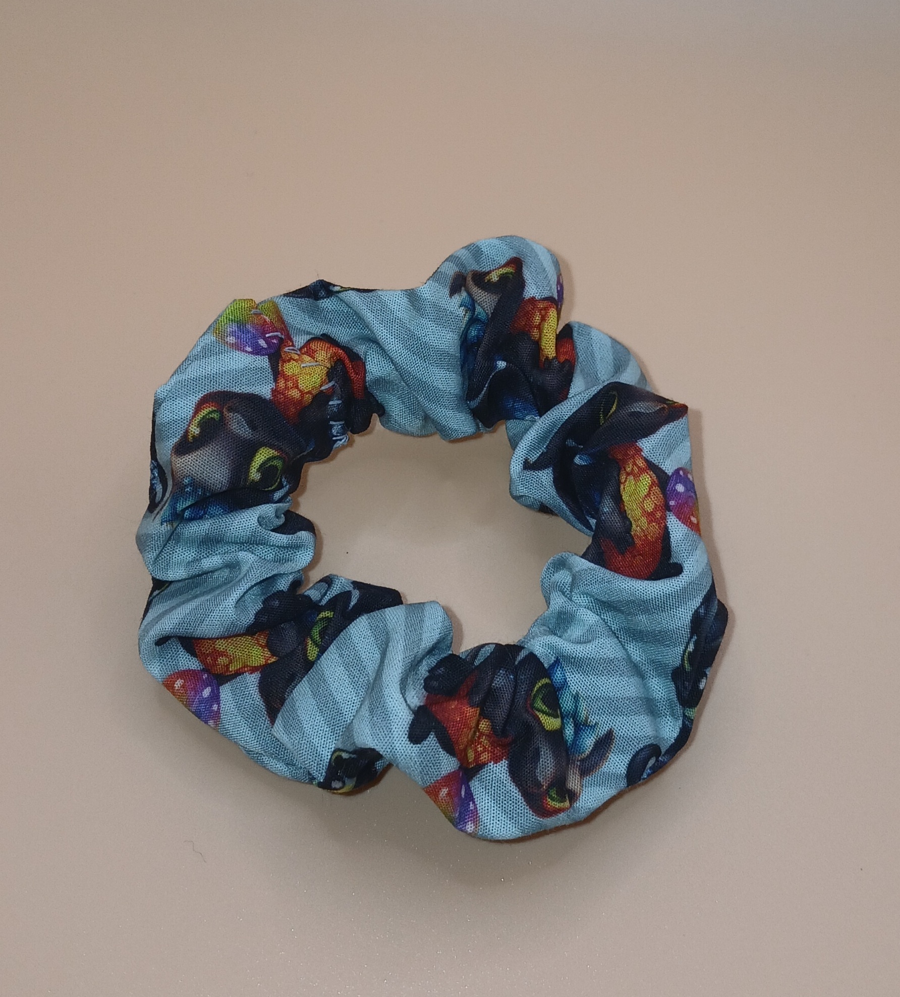 Blue Dragon Small Scrunchie