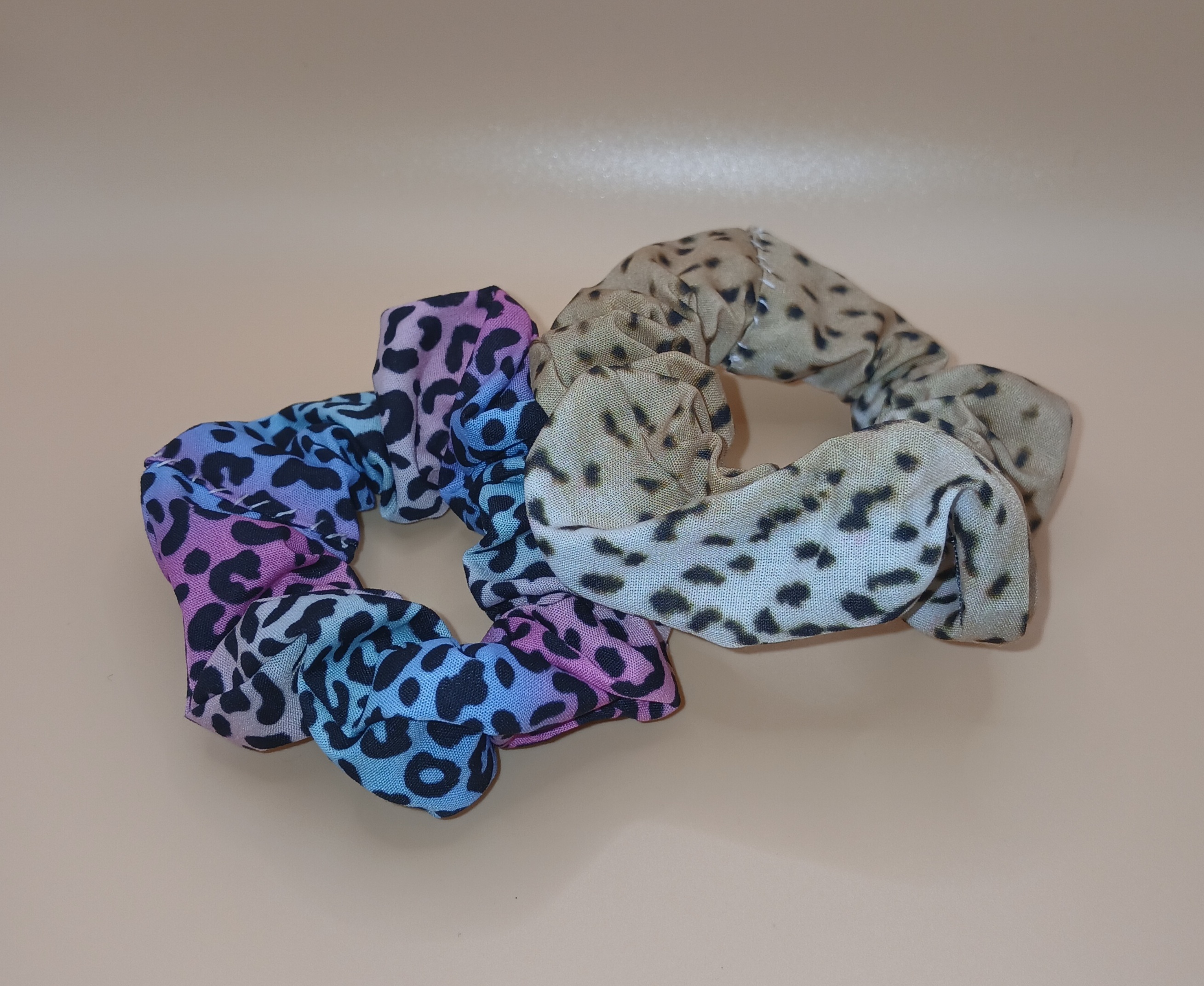 Set of 2 Animal Print Small Scrunchies