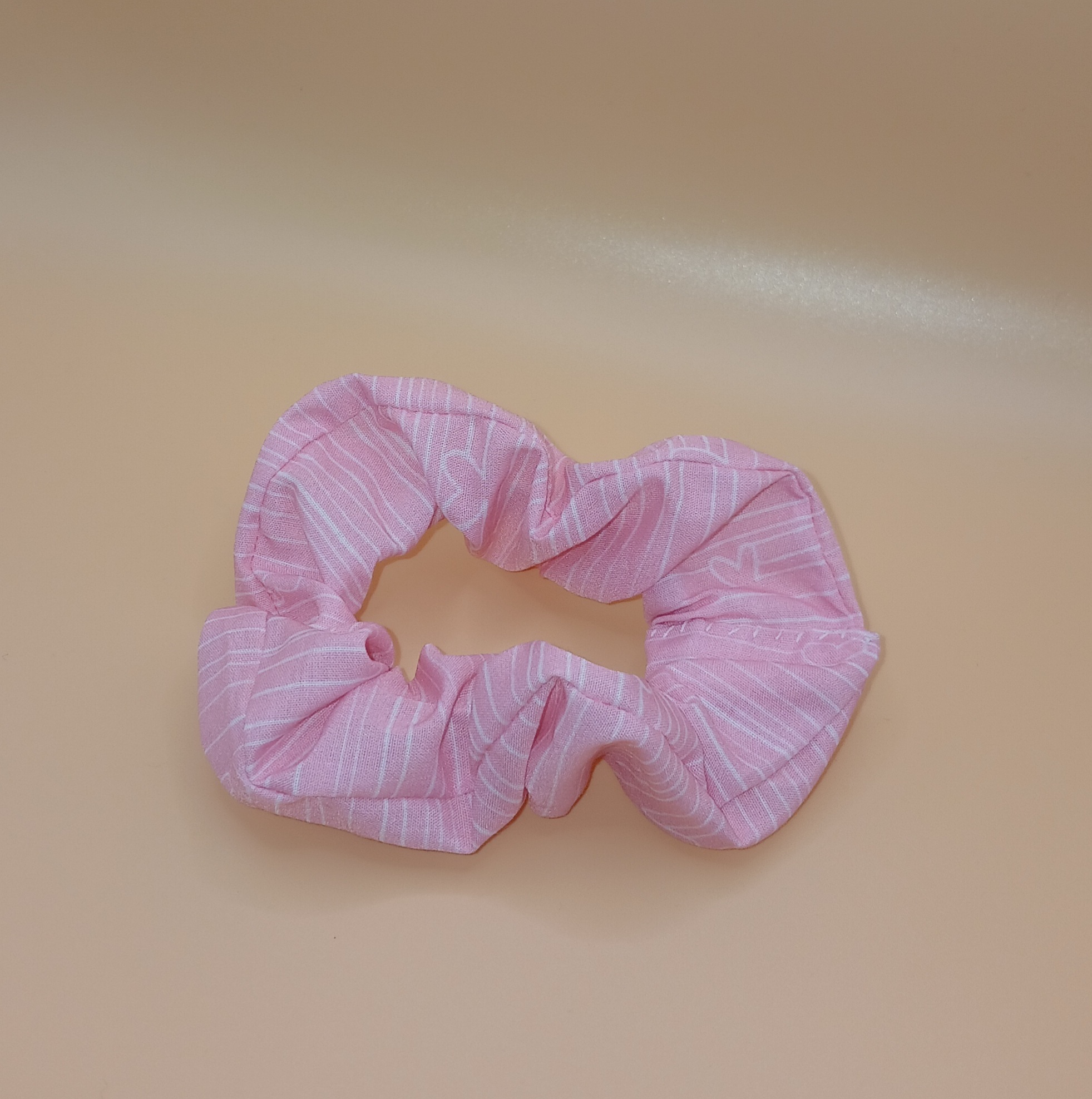 Pink Heart Small Scrunchie
