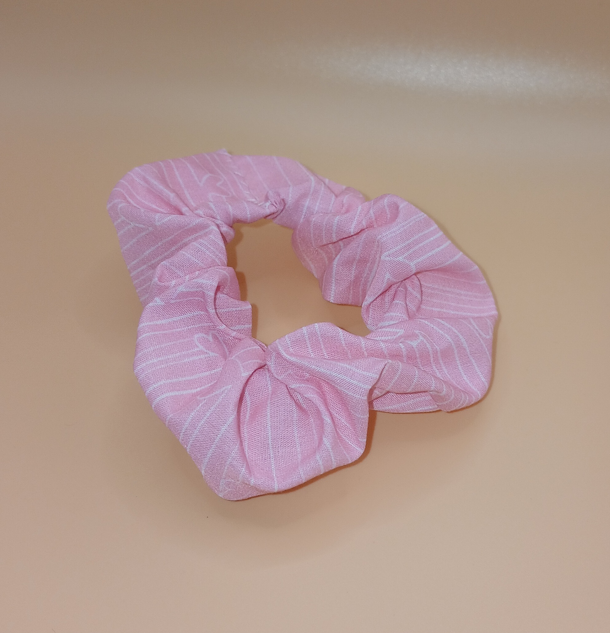 Pink Heart Small Scrunchie