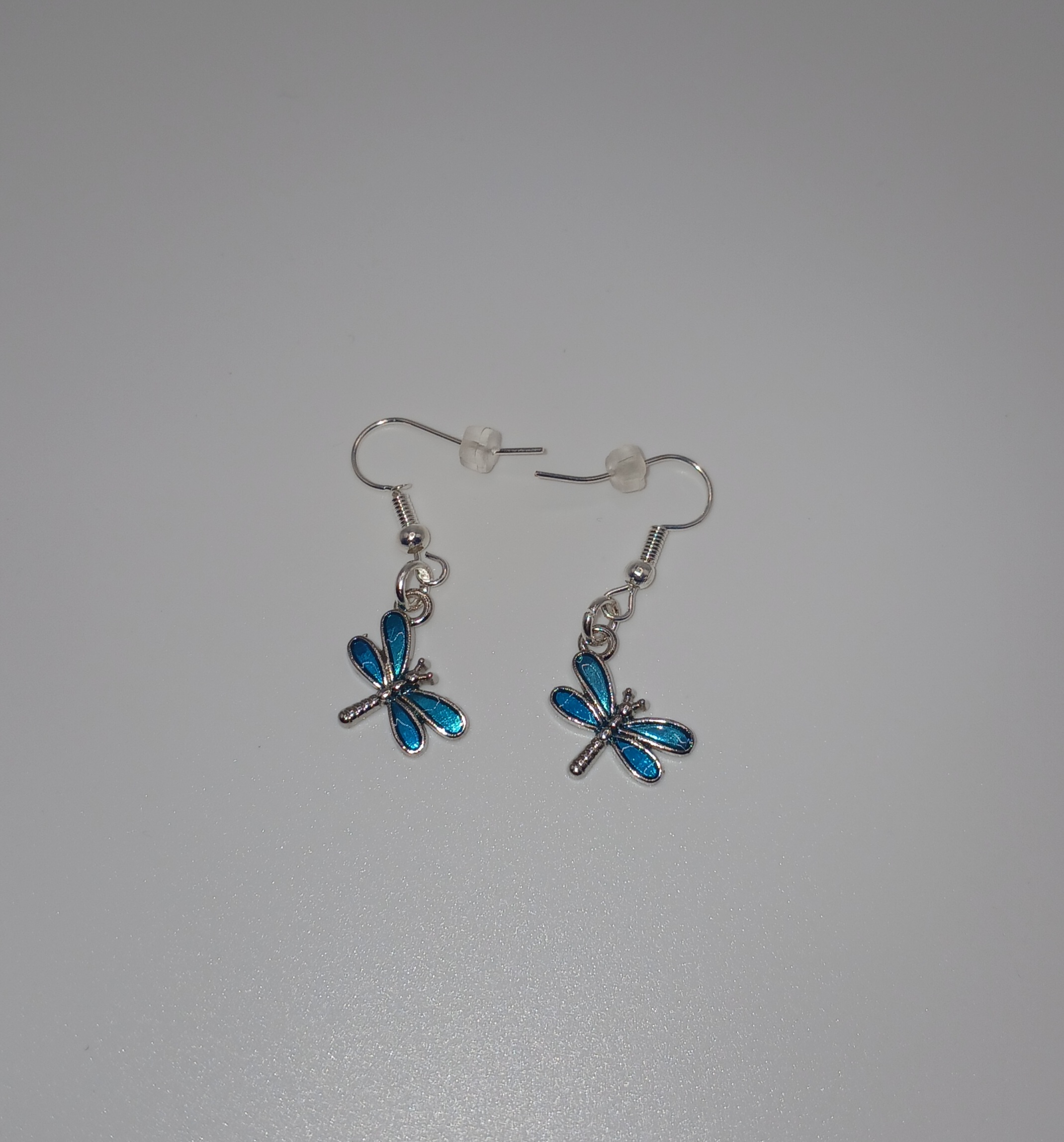 Blue Dragonfly Dangle Earrings