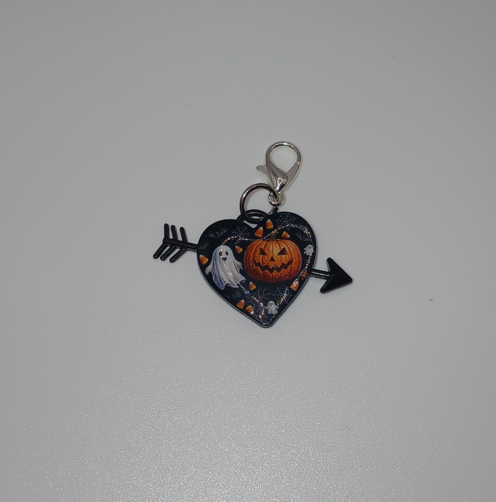 Ghost & Pumpkin Clip on Charm