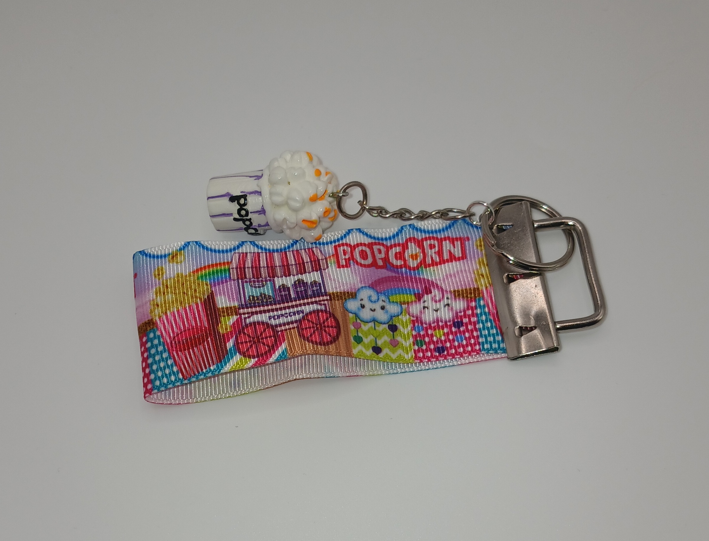Purple Popcorn Bag Charm