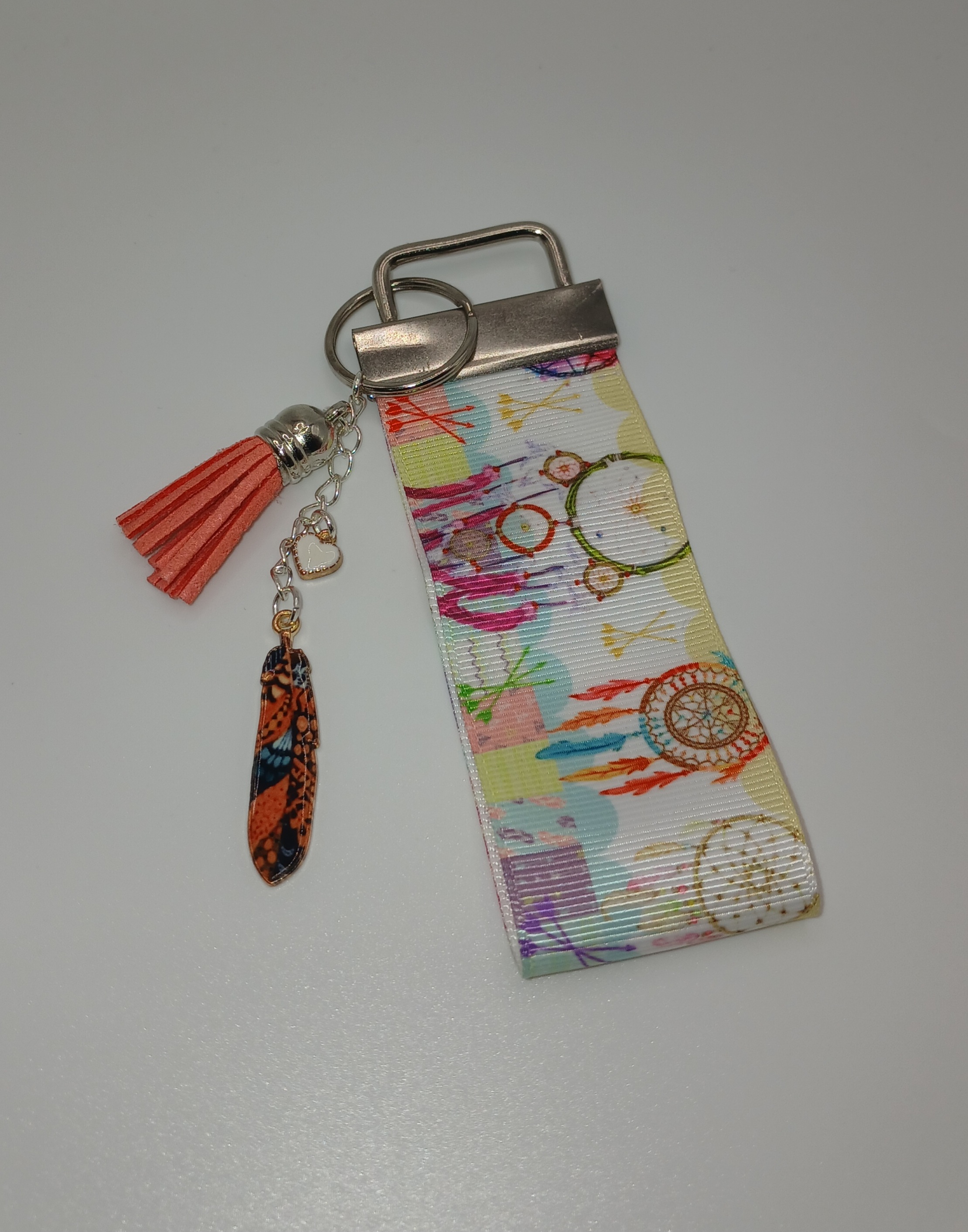 Coral Dreamcatcher Bag Charm