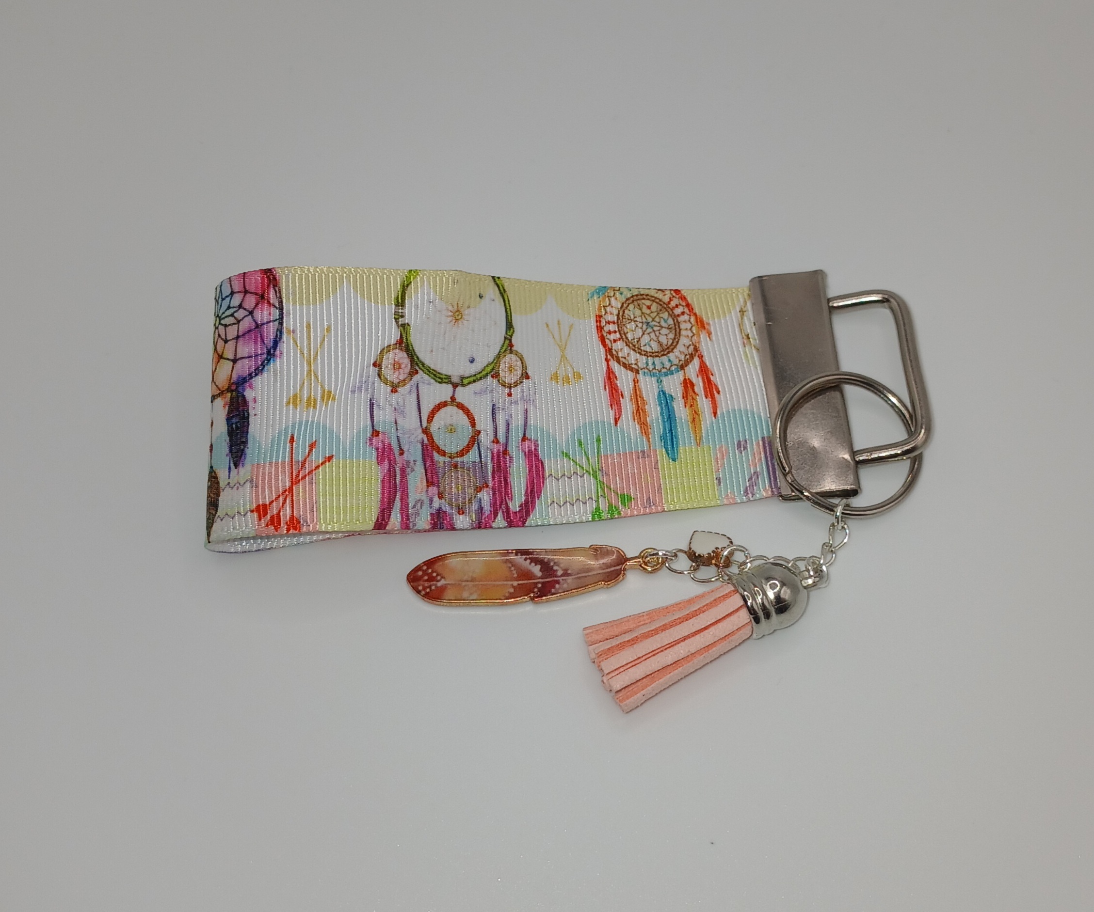 Peach Dreamcatcher Bag Charm
