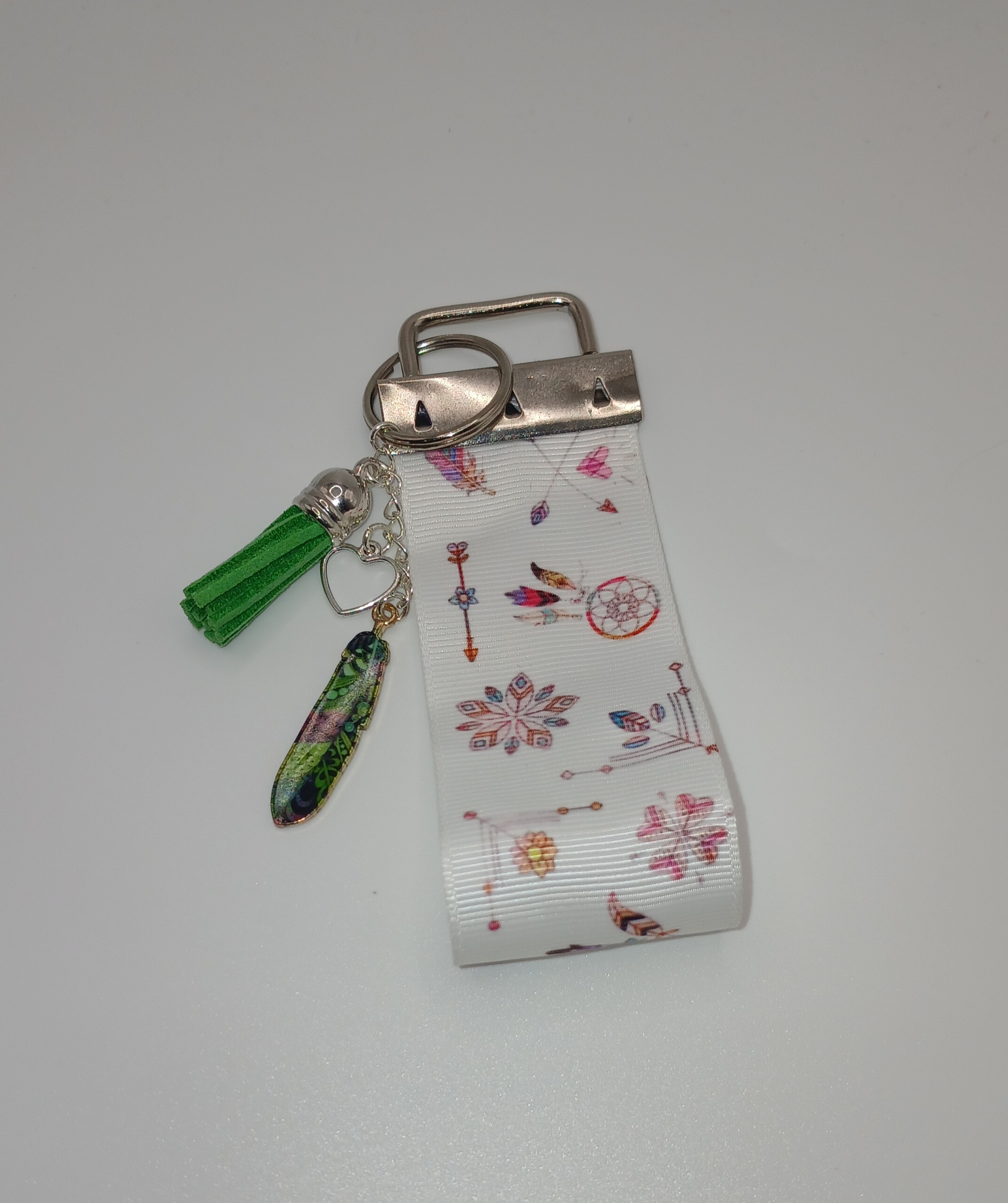 Green Feather Dreamcatcher Bag Charm