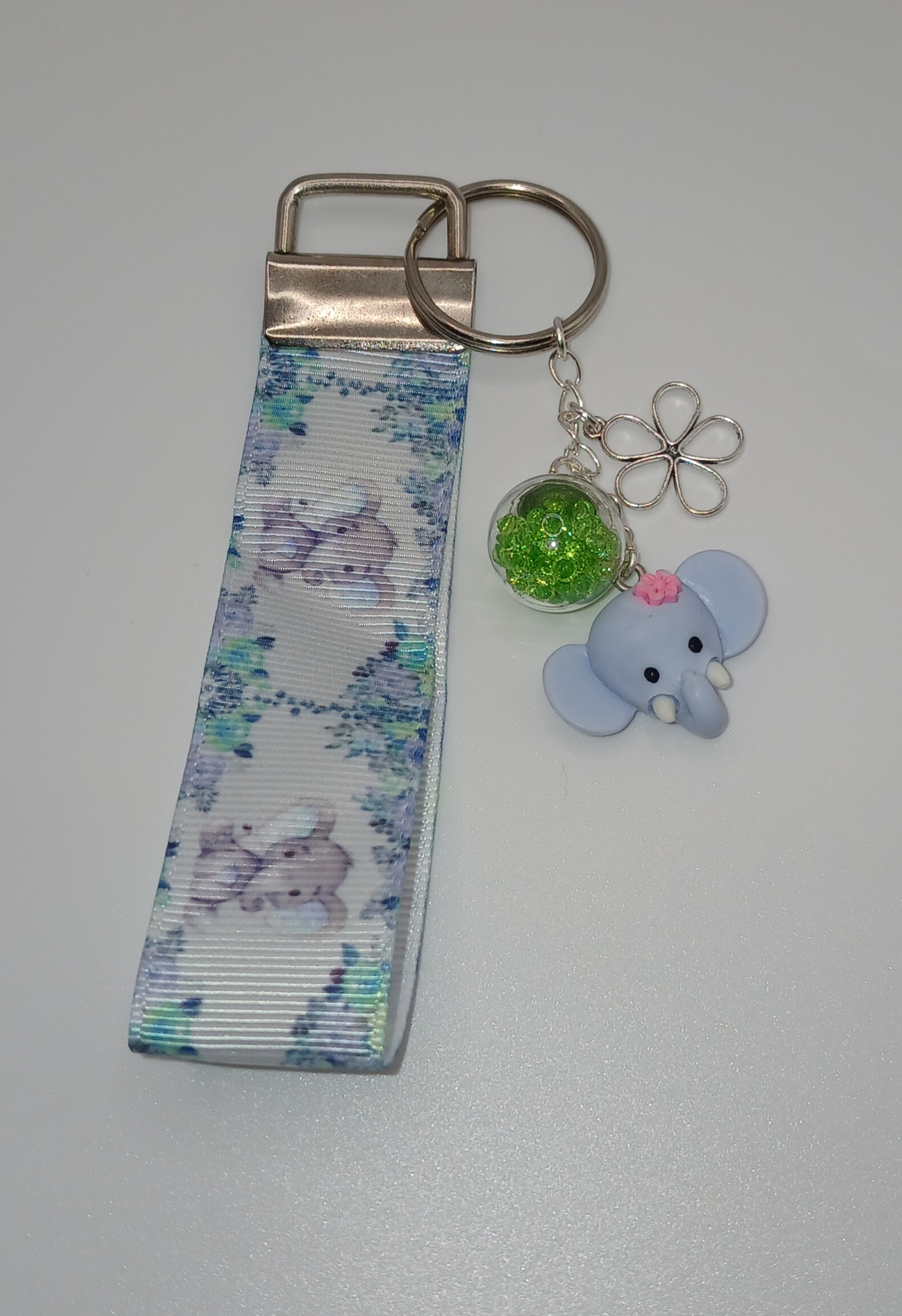 Green Elephant Bag Charm