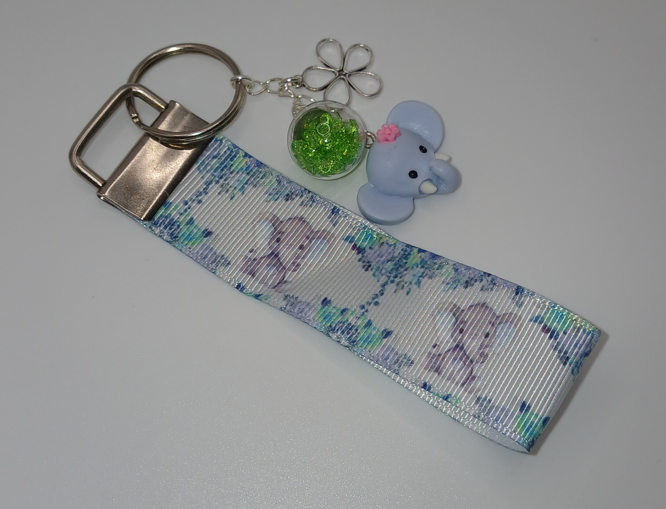 Green Elephant Bag Charm