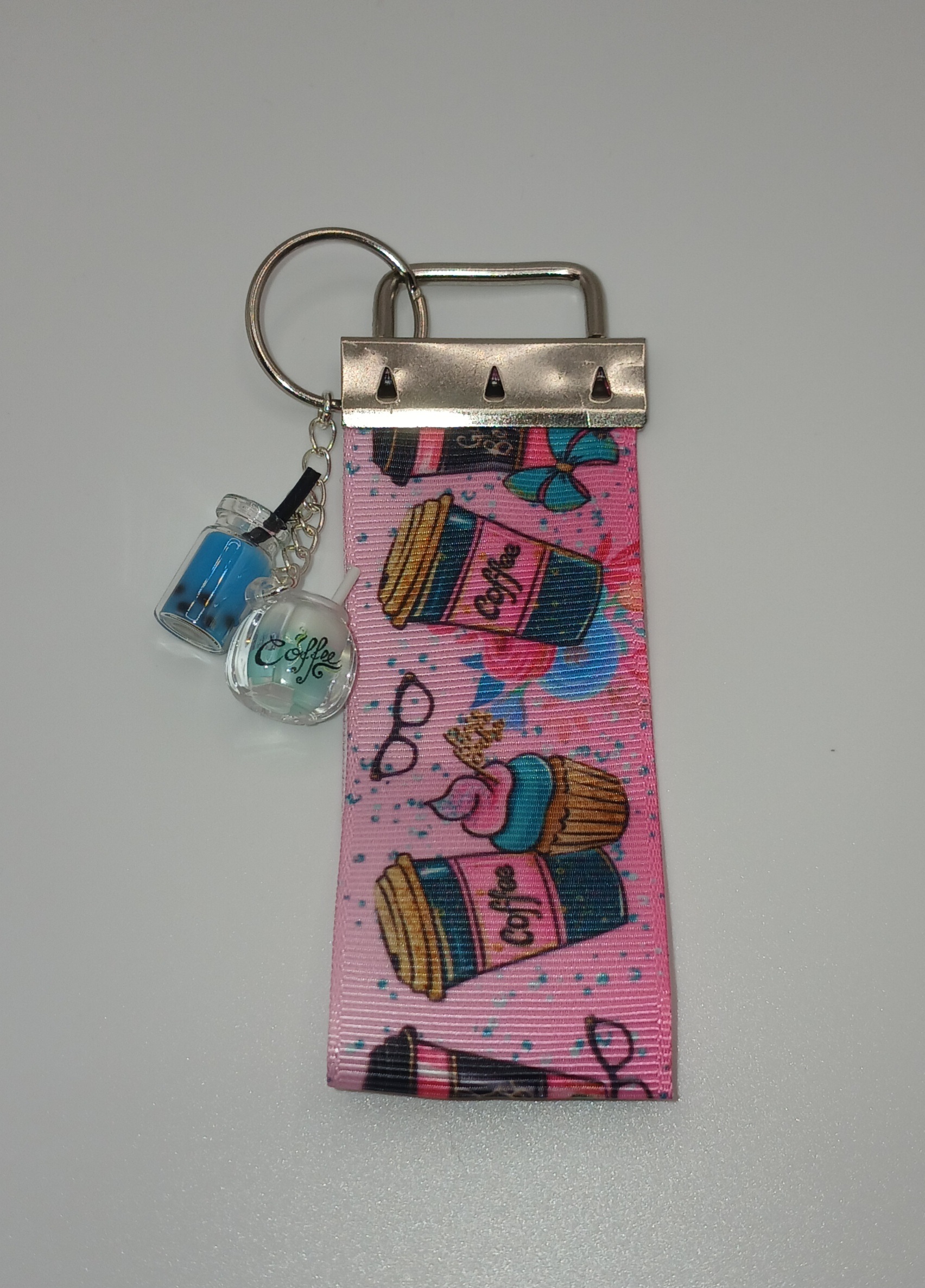 Blue Coffee Bag Charm